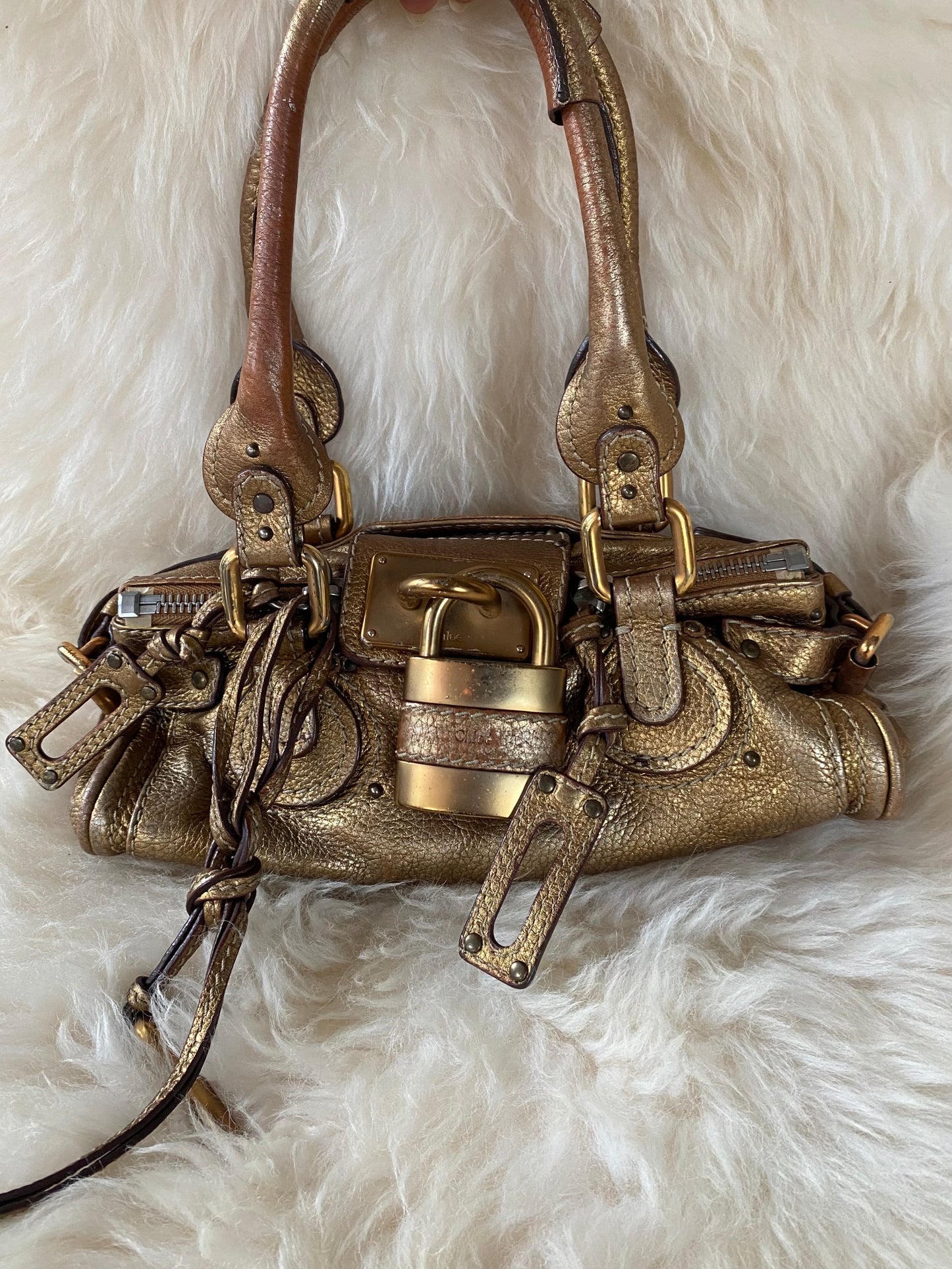 Chloe Paddington Mini Gold Metallic