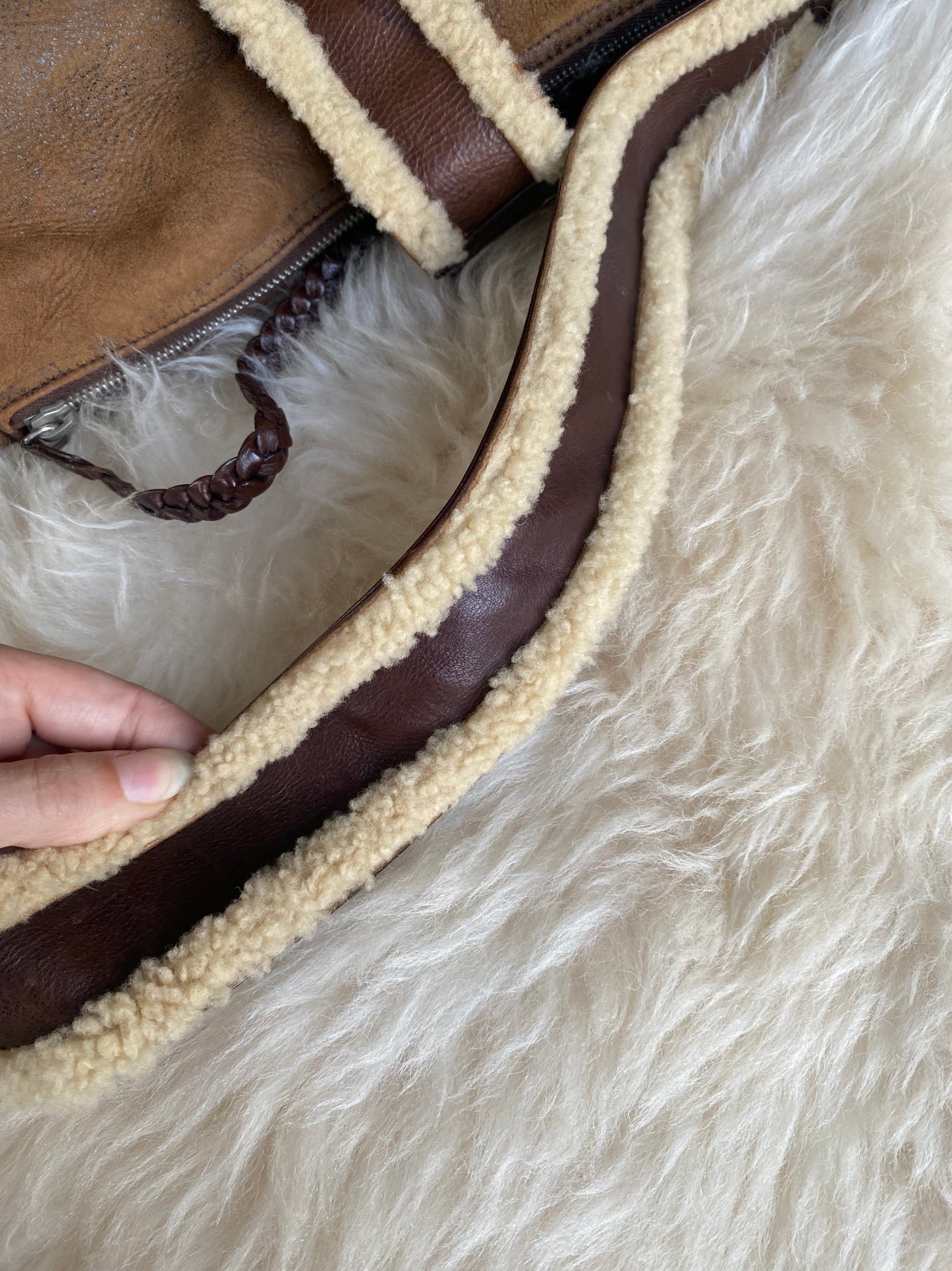 Dior Flight Shearling Bag