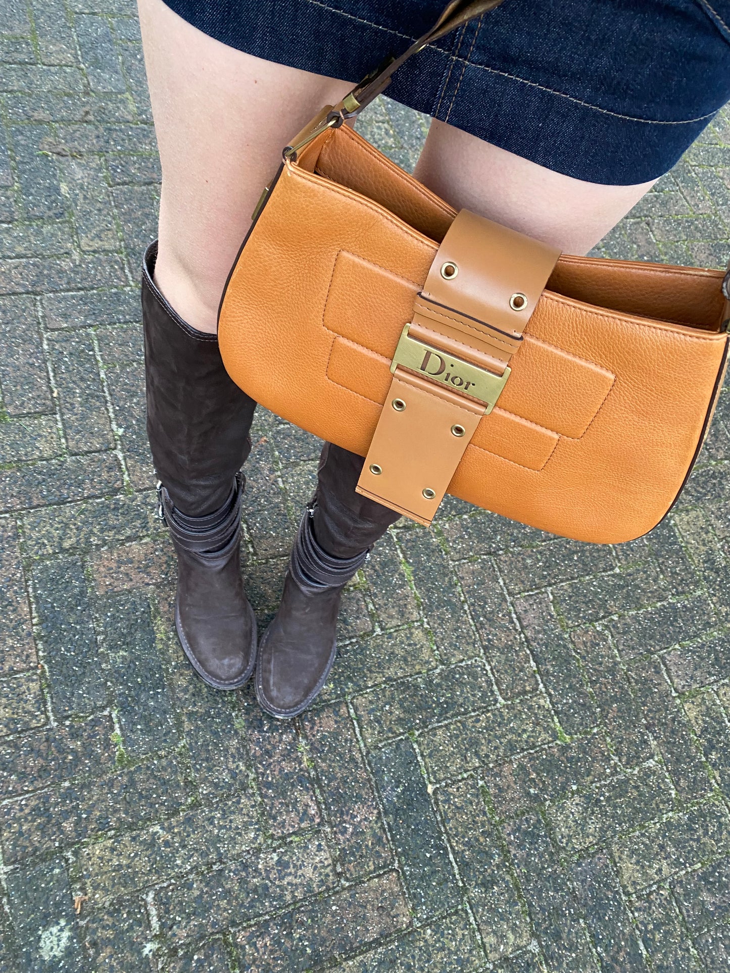 Dior Street Chic Shoulder Bag Mini Brown