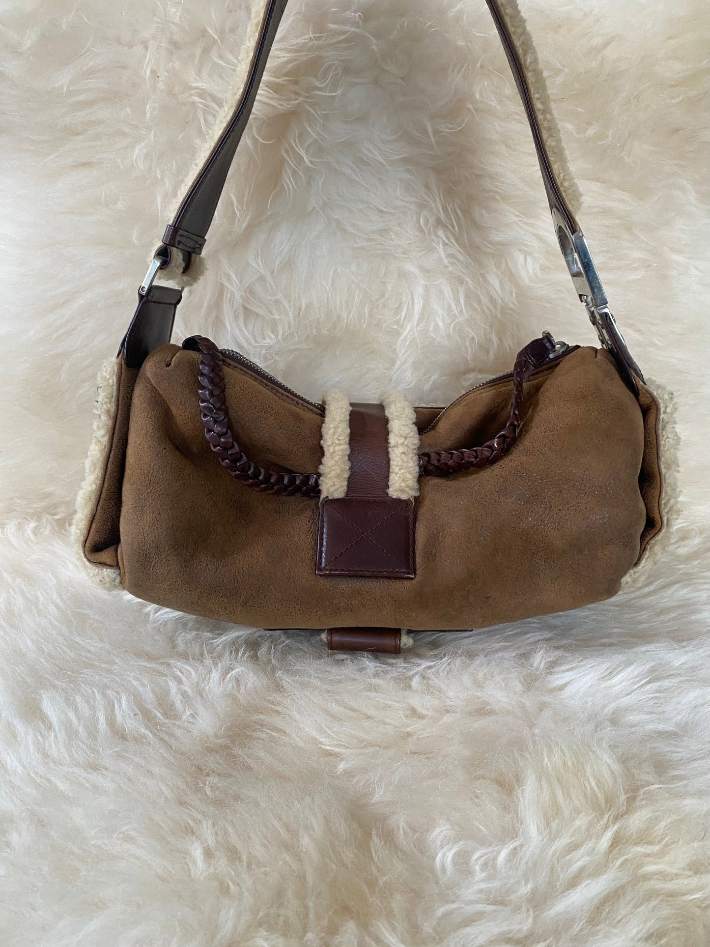 Dior Flight Shearling Bag