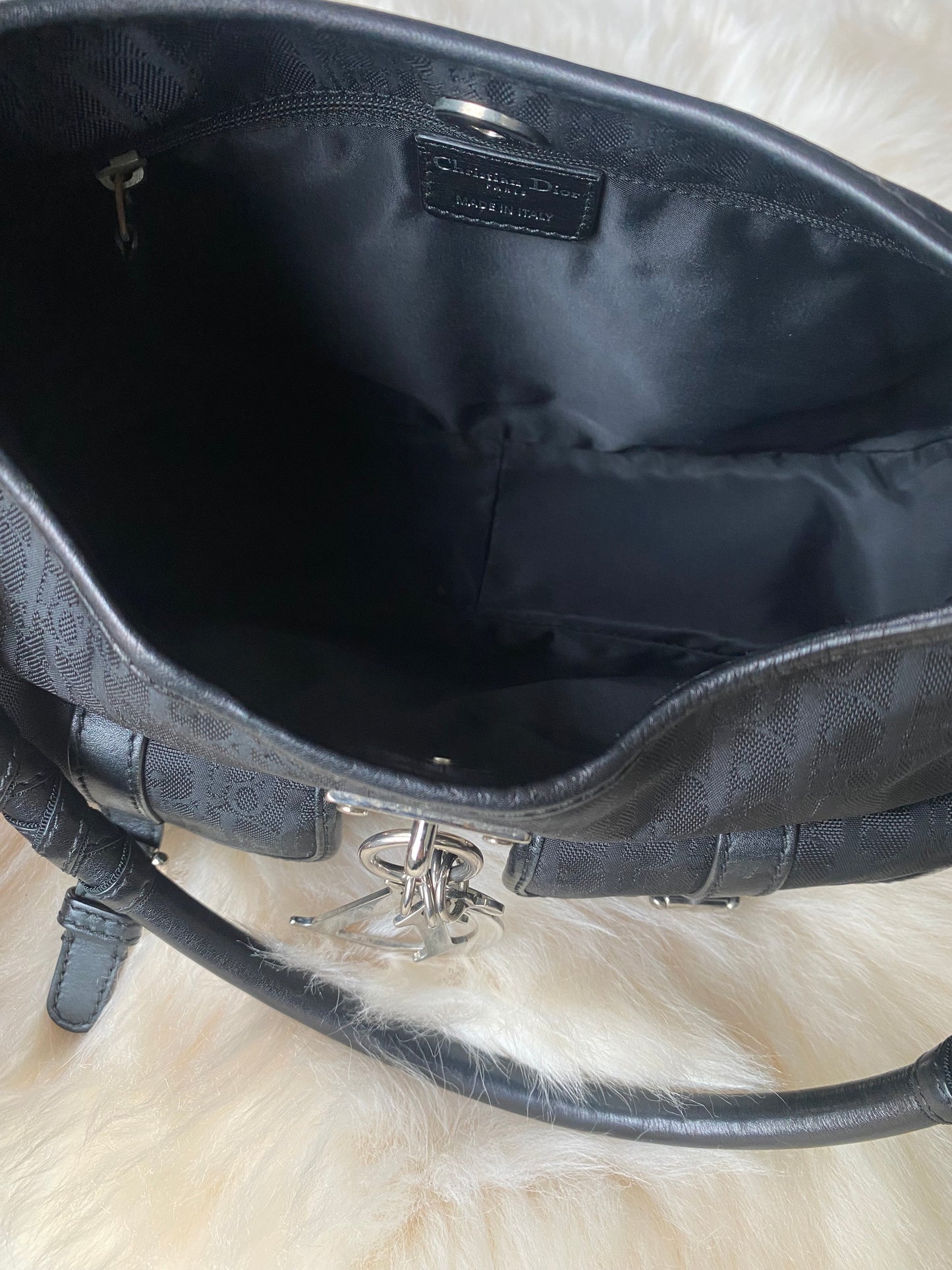 Dior Diorissimo Lovely Charm Shoulder Bag Black