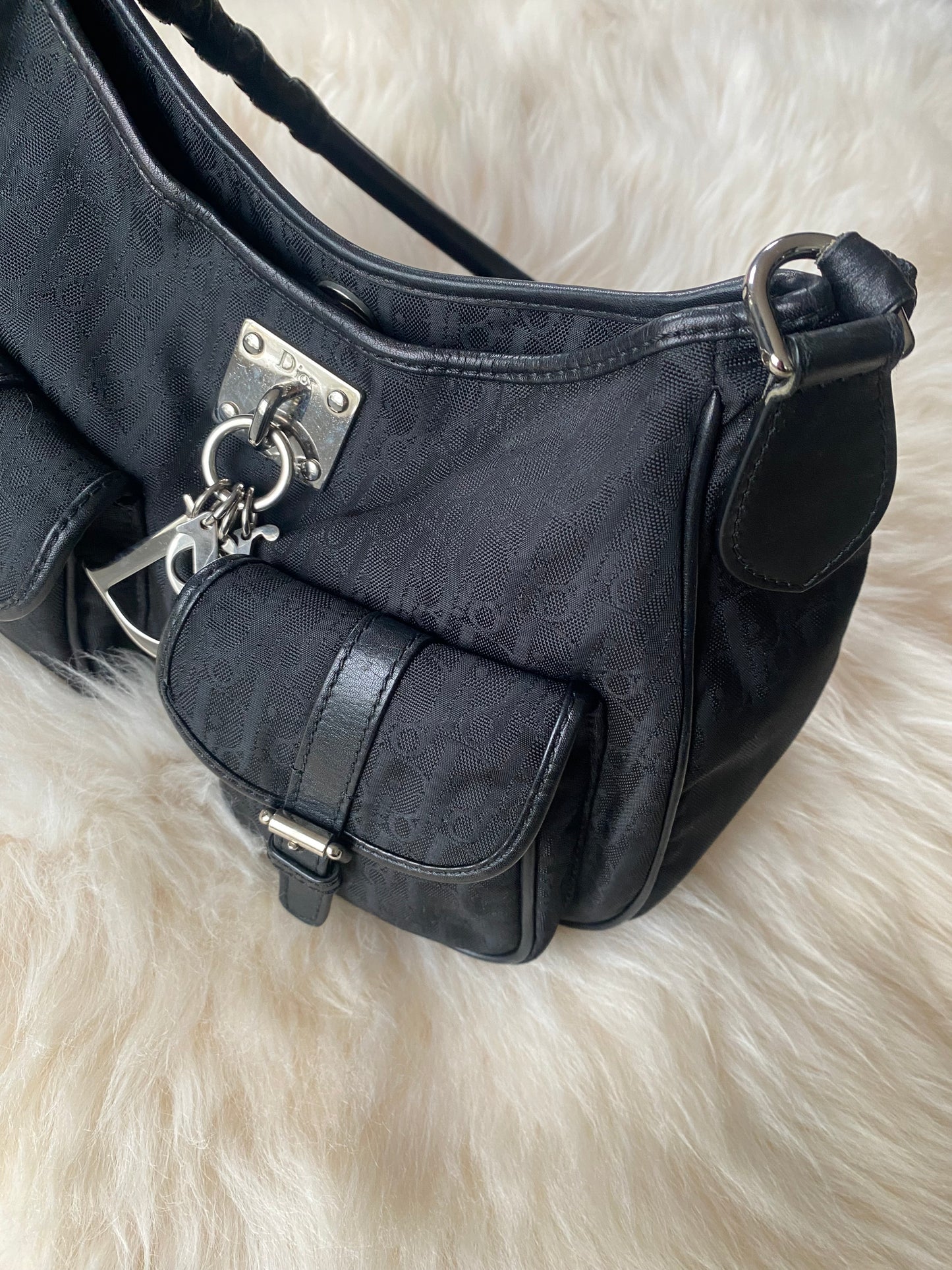 Dior Diorissimo Lovely Charm Shoulder Bag Black