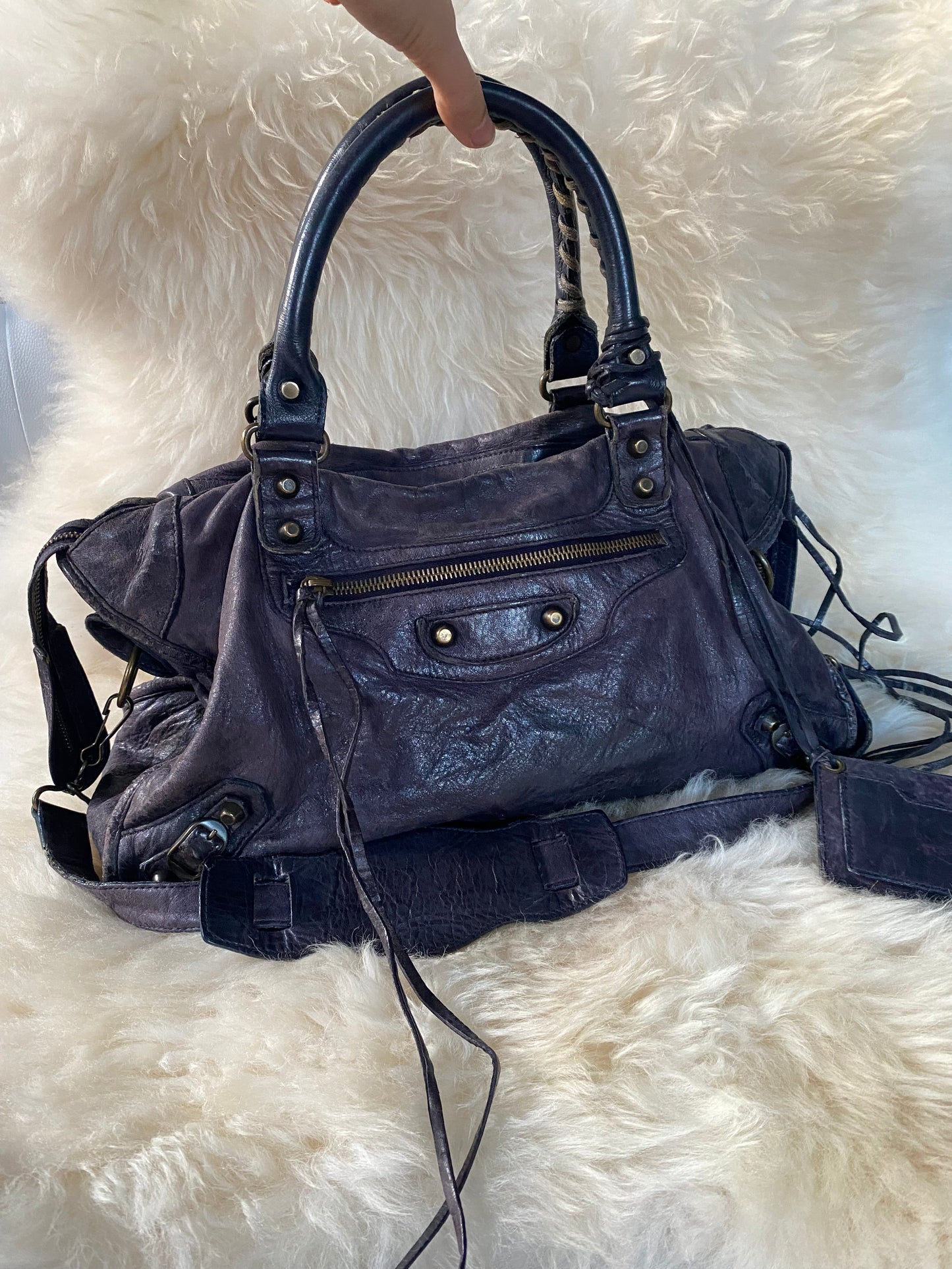 Balenciaga City Bag Dark Purple