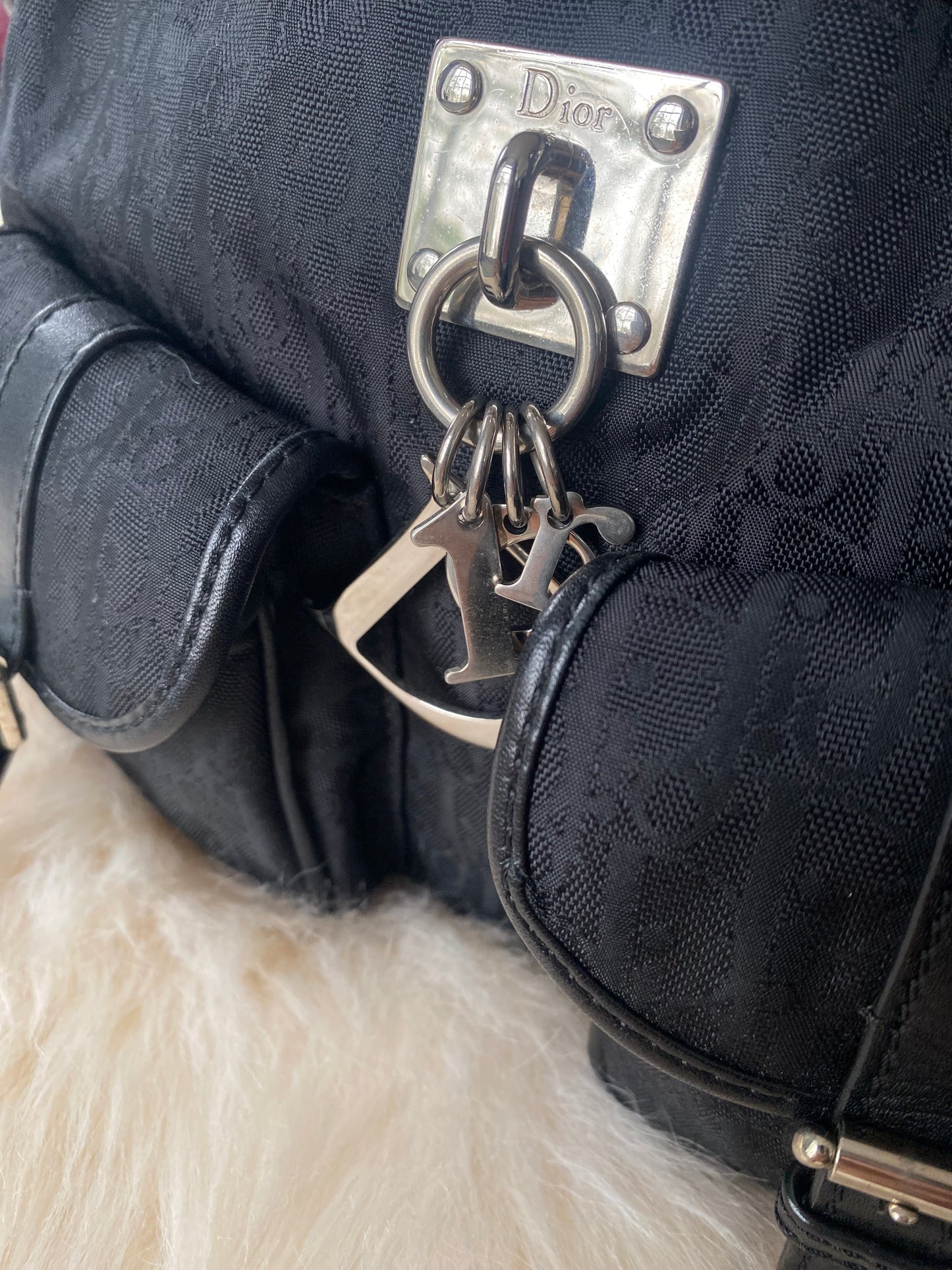 Dior Diorissimo Lovely Charm Shoulder Bag Black