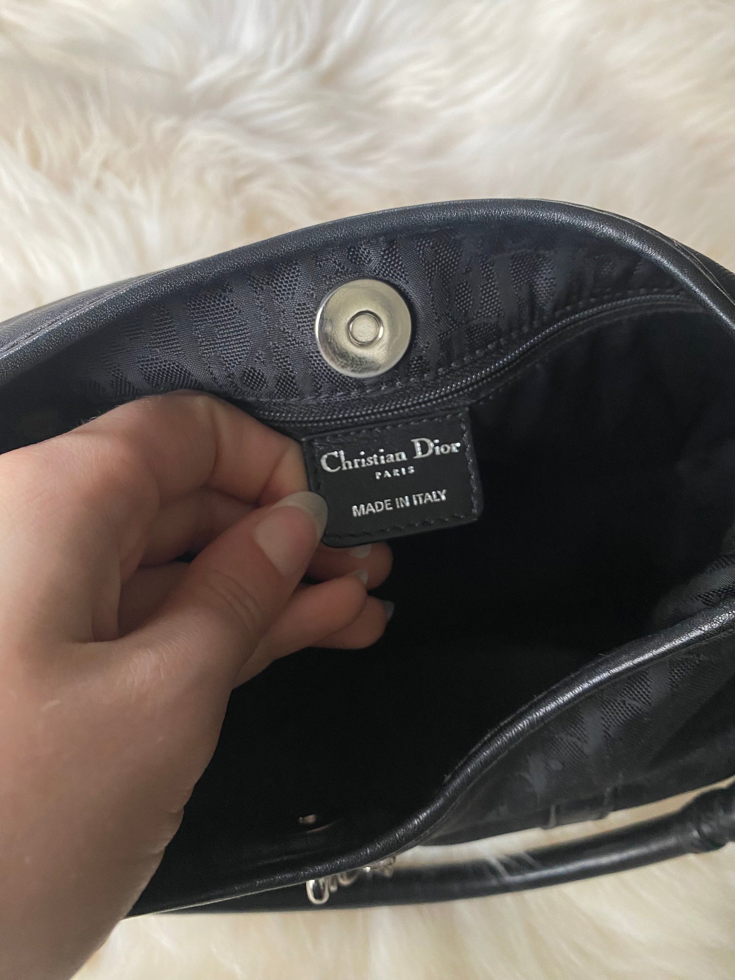 Dior Diorissimo Lovely Charm Shoulder Bag Black