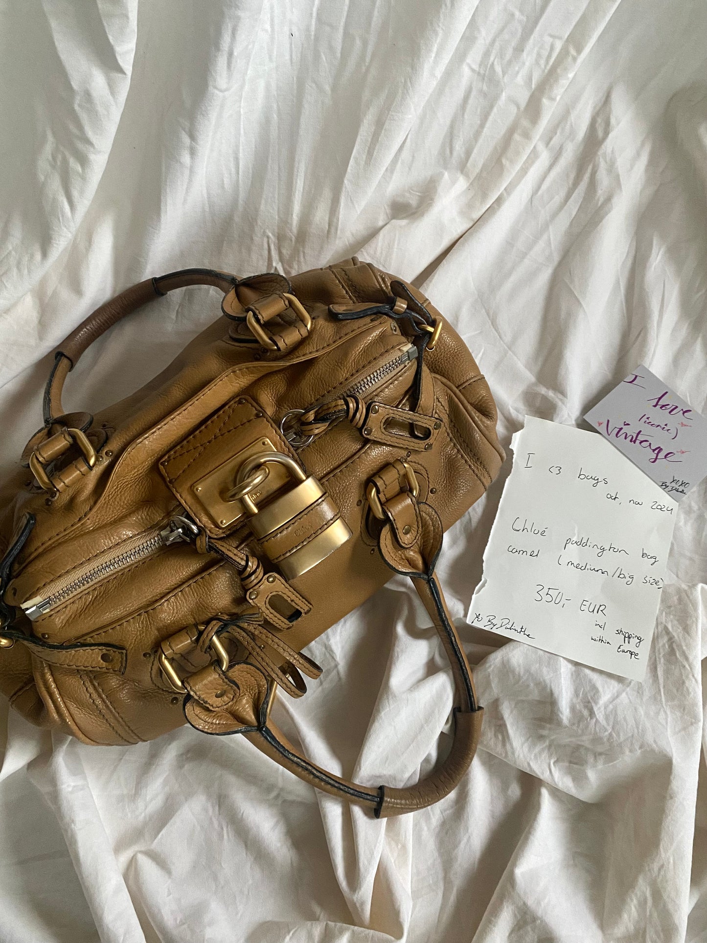 Chloé Paddington Shoulder Bag Camel (medium, big size)