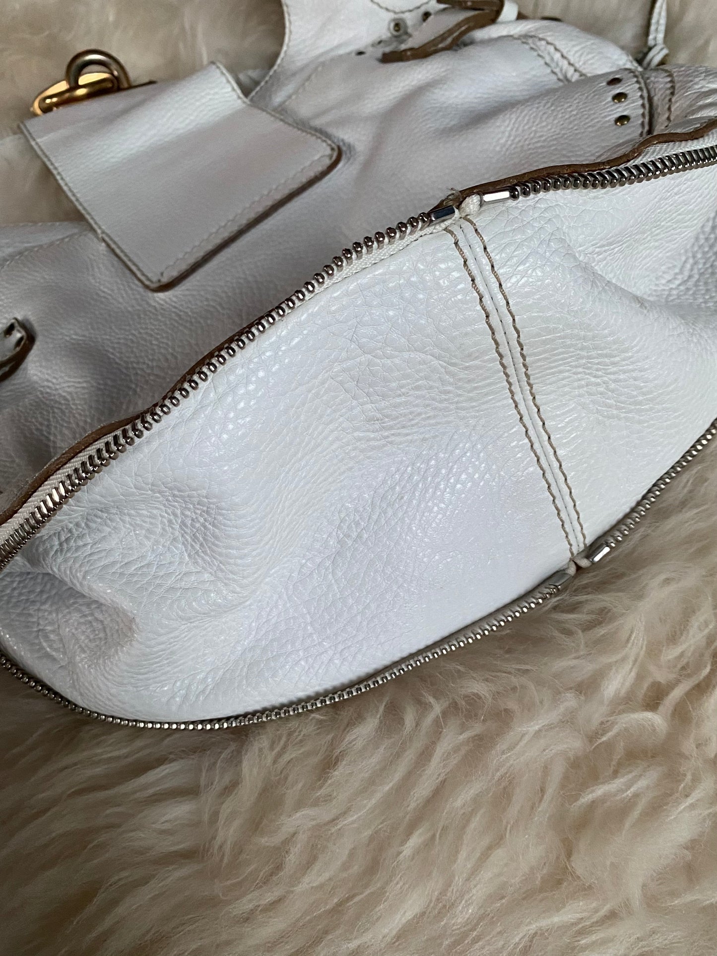 Chloe Paddington Shoulder (Crossbody) Bag White