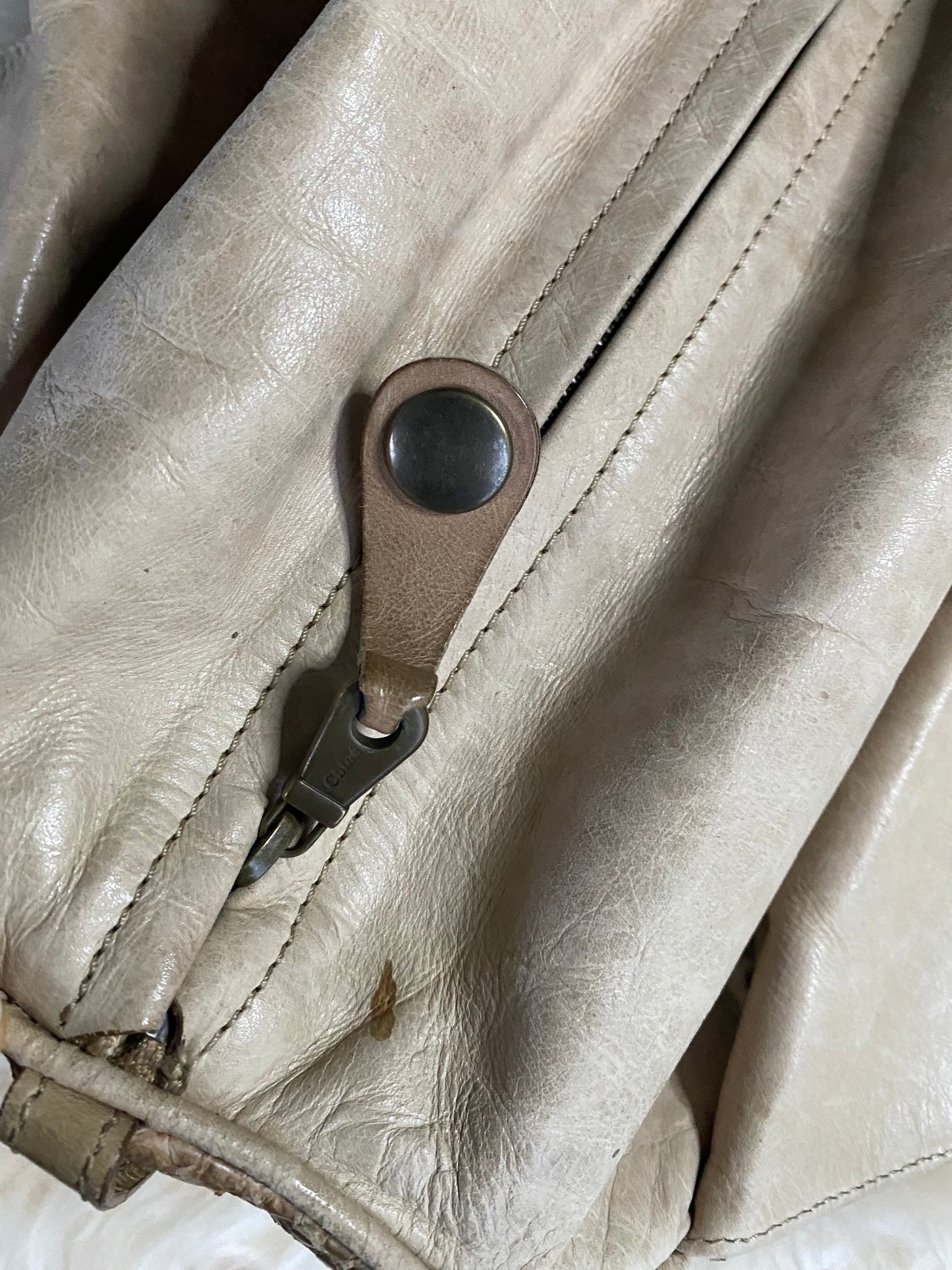 Chloé Silverado Shoulder Bag Brown Python