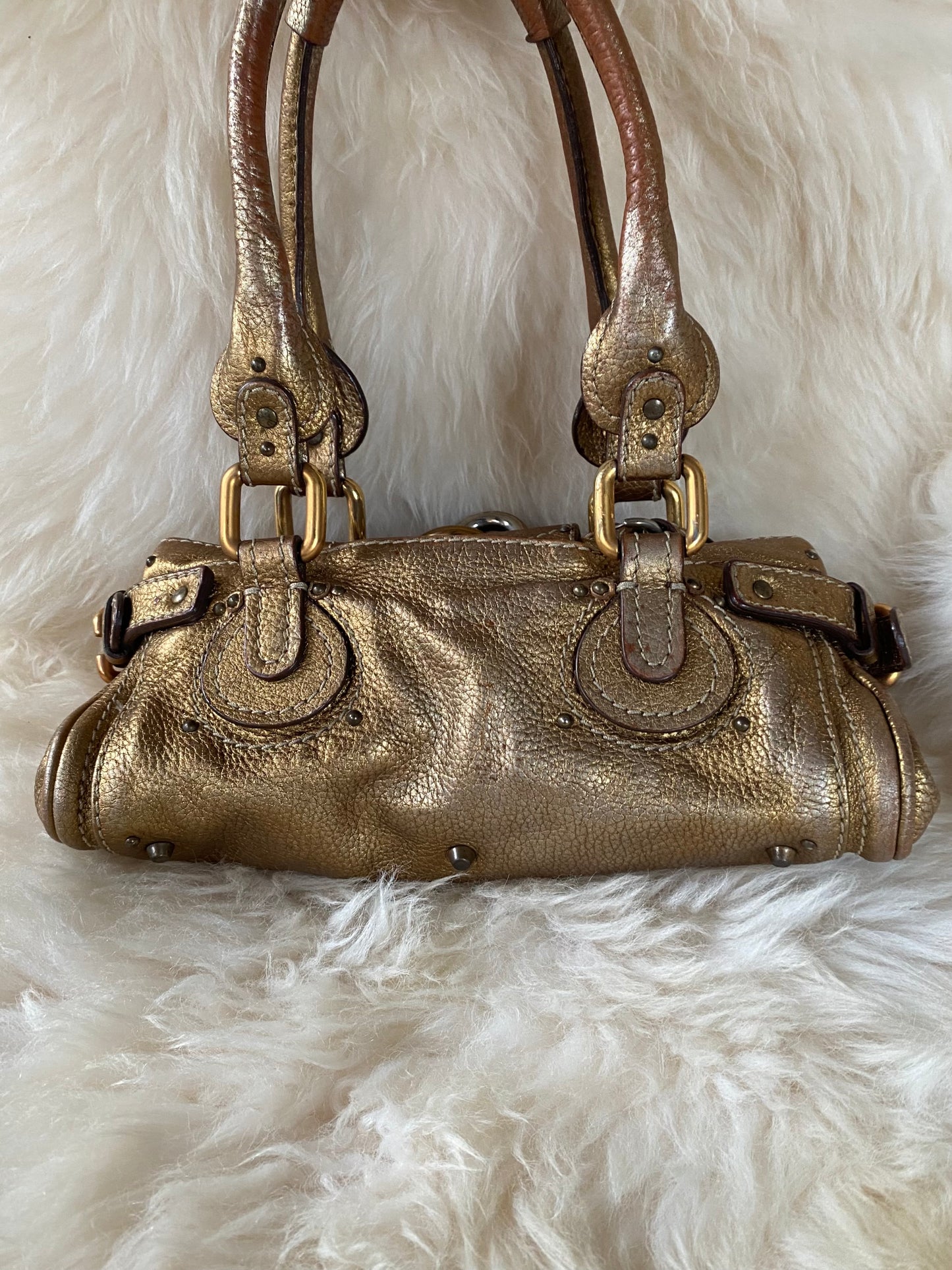 Chloe Paddington Mini Gold Metallic