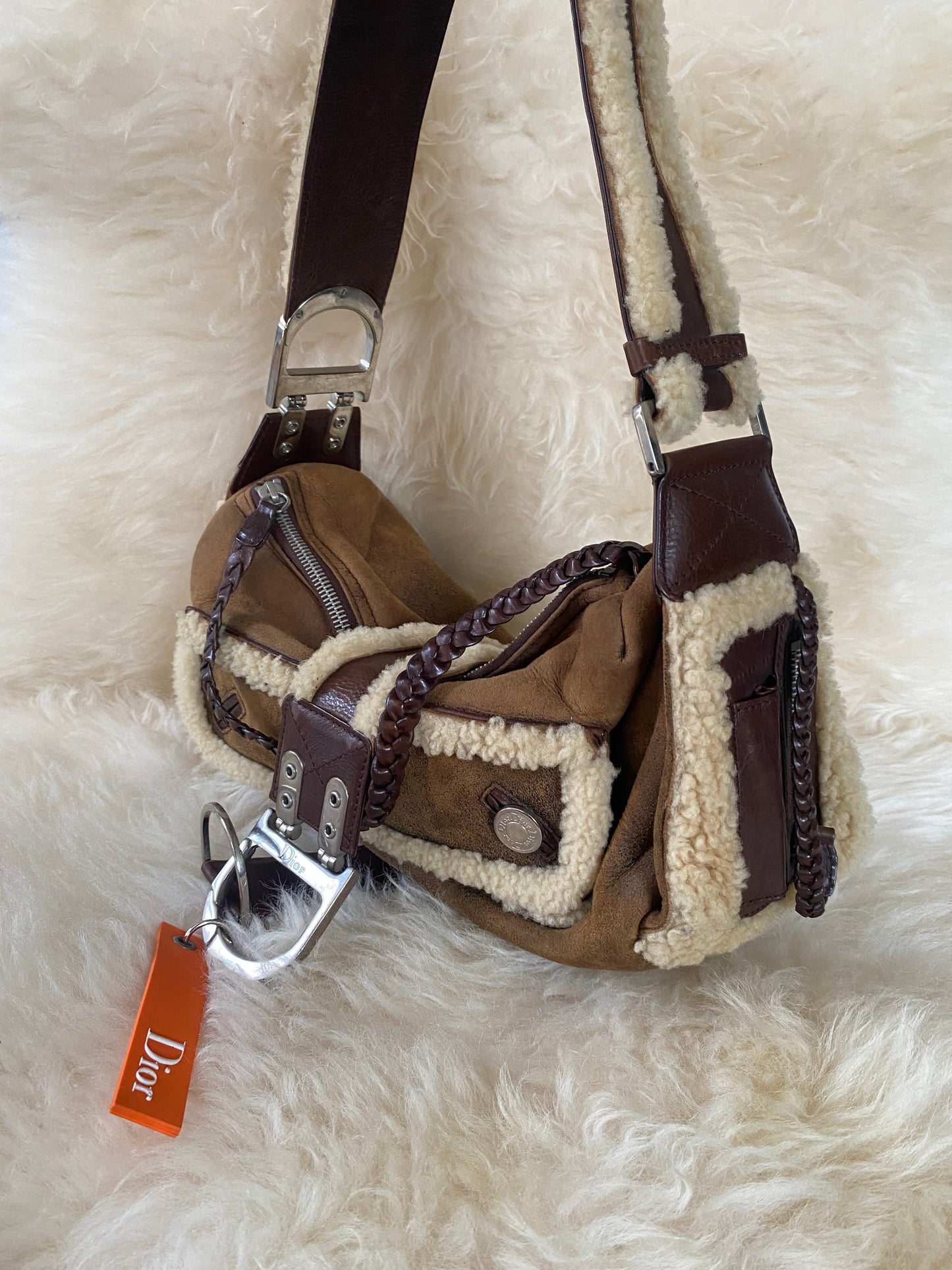 Dior Flight Shearling Bag