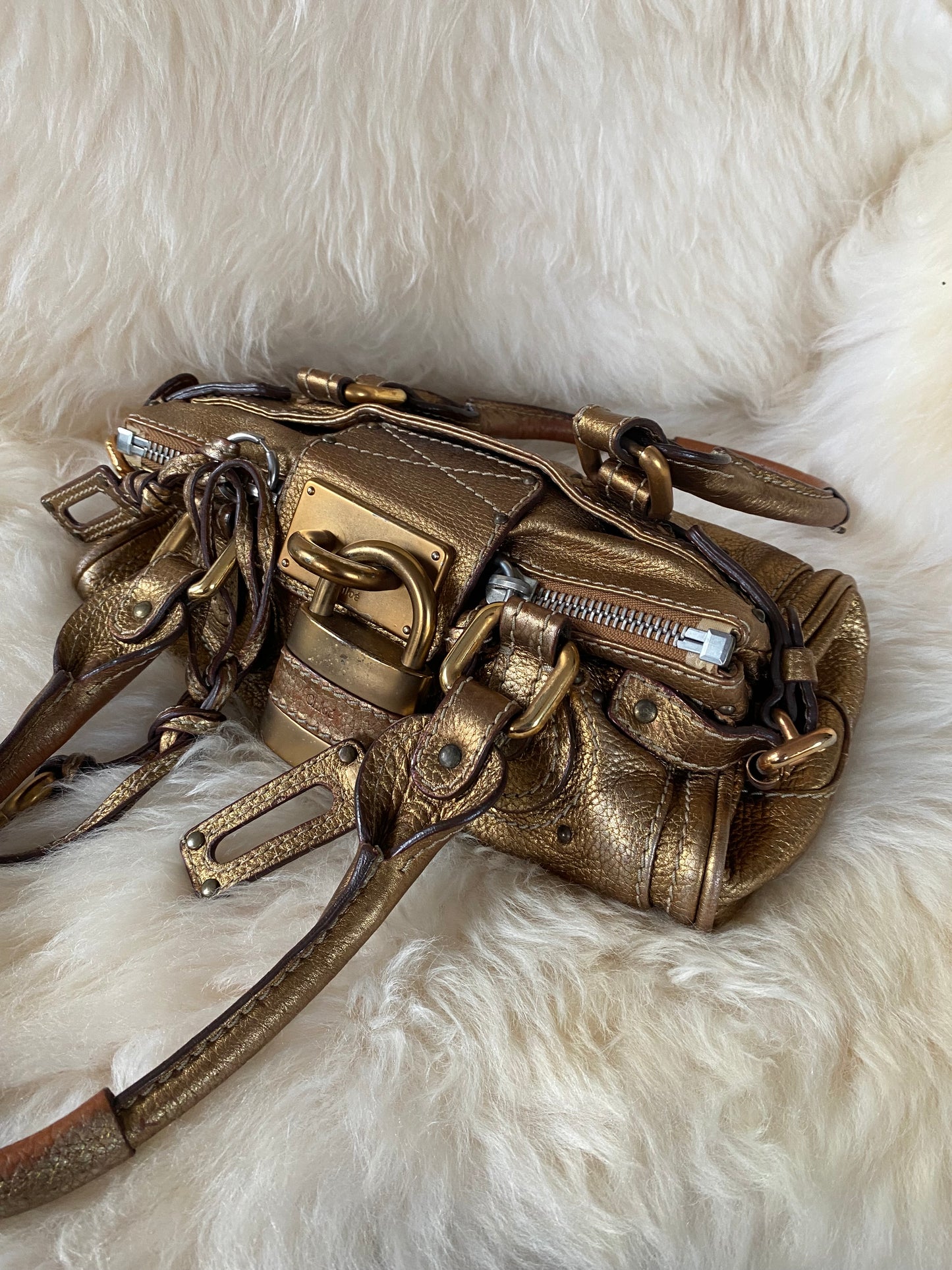 Chloe Paddington Mini Gold Metallic