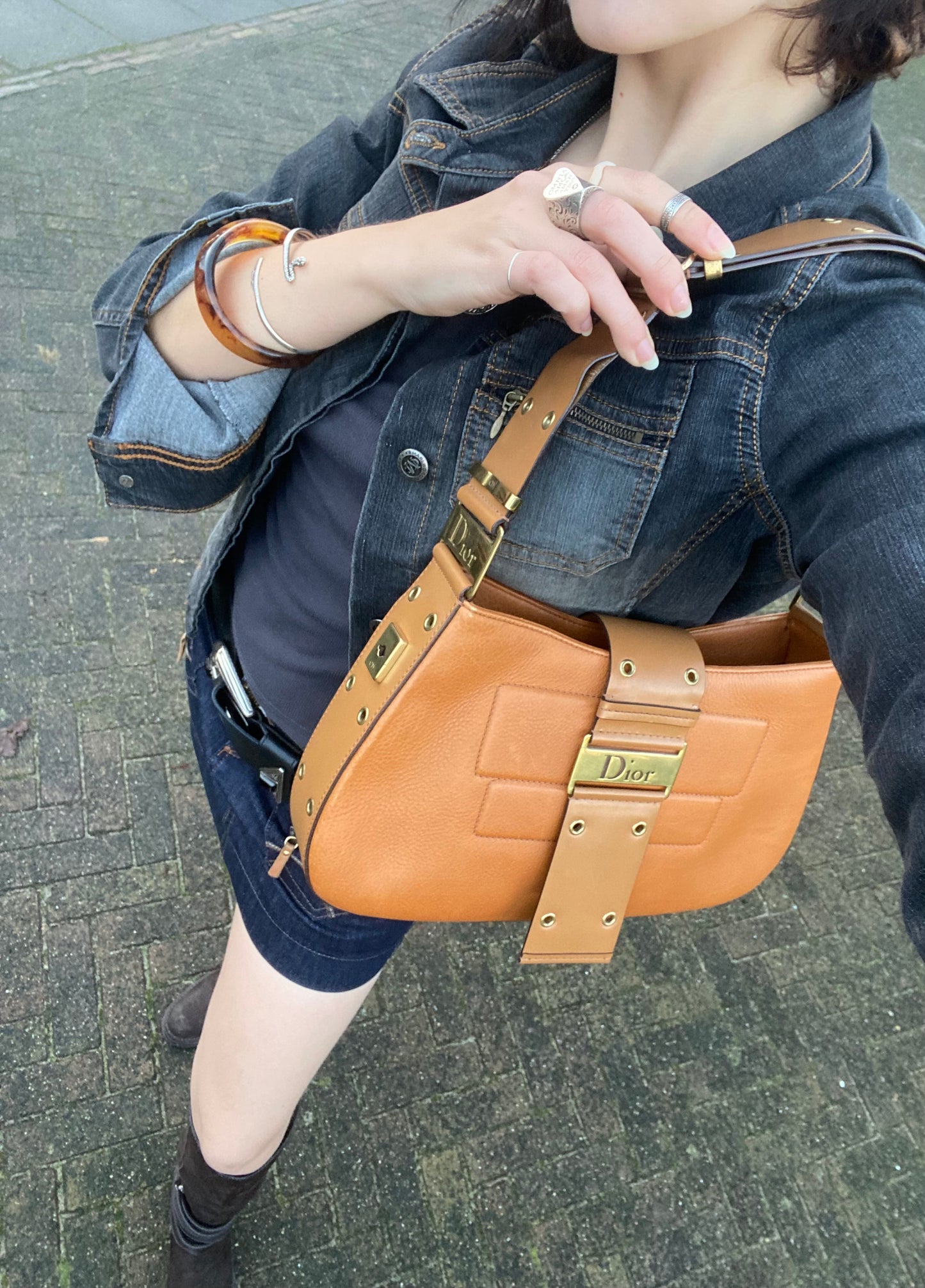 Dior Street Chic Shoulder Bag Mini Brown