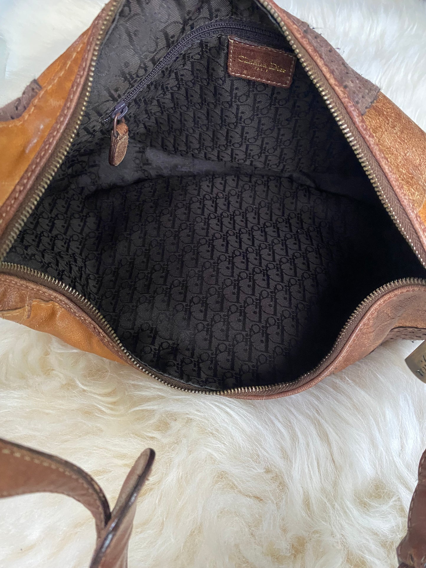 Dior Patchwork Shoulderbag Brown