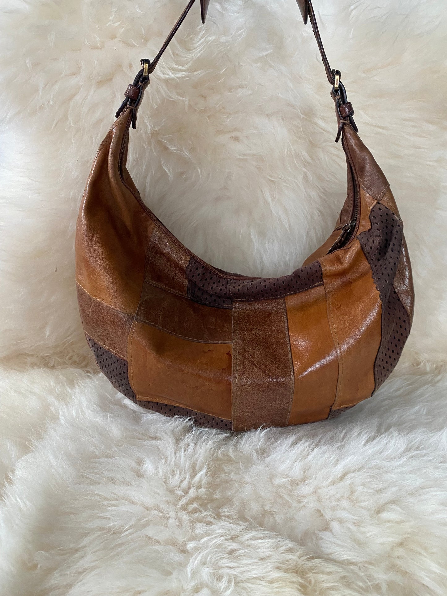 Dior Patchwork Shoulderbag Brown