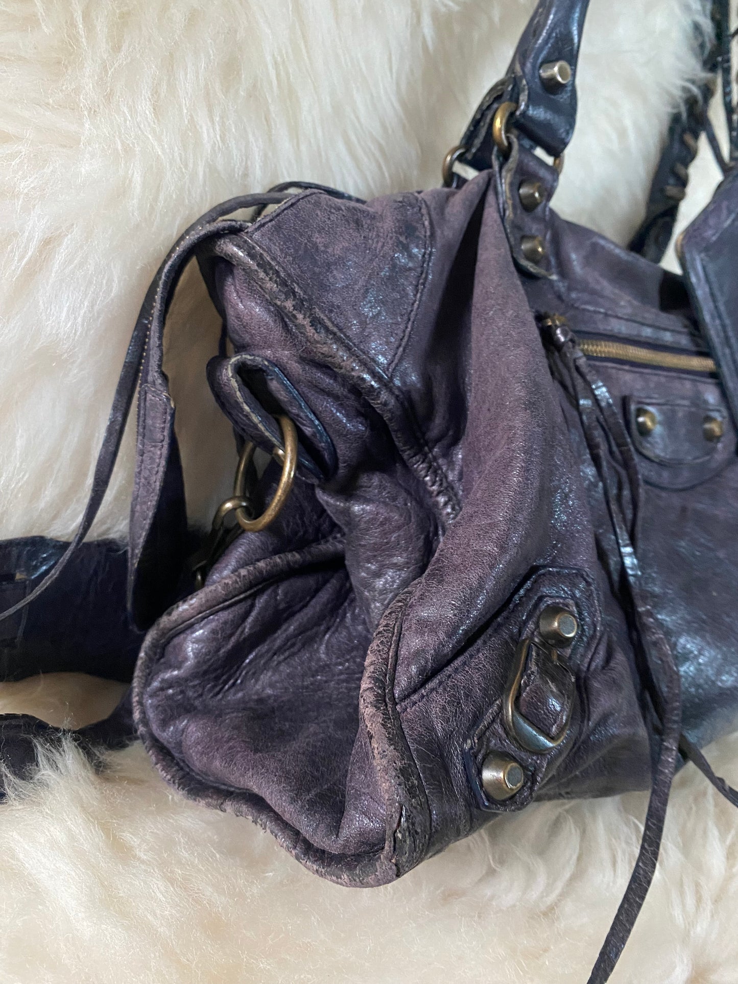 Balenciaga City Bag Dark Purple