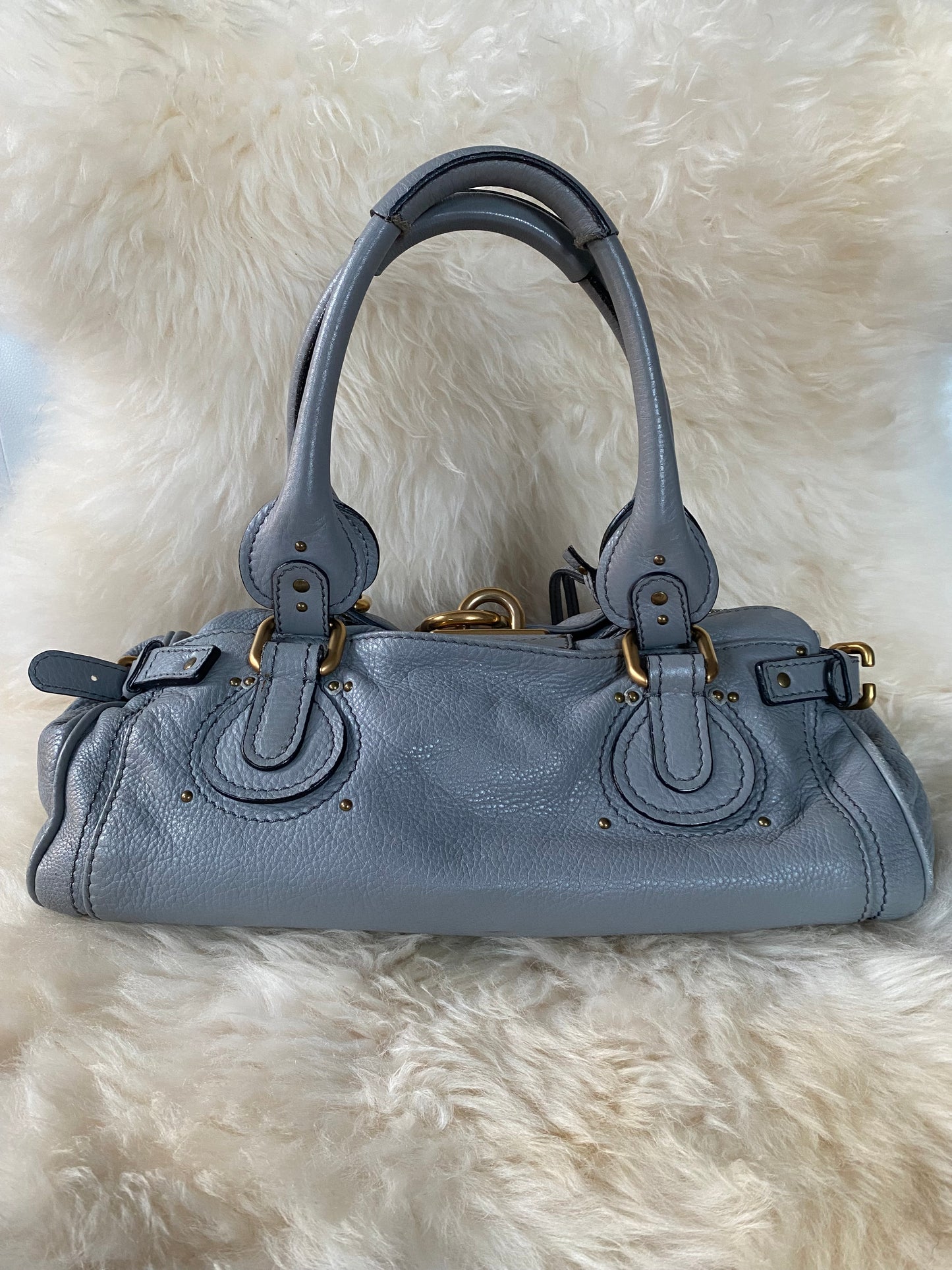 Chloé Paddington Shoulder Bag Blue (medium size)