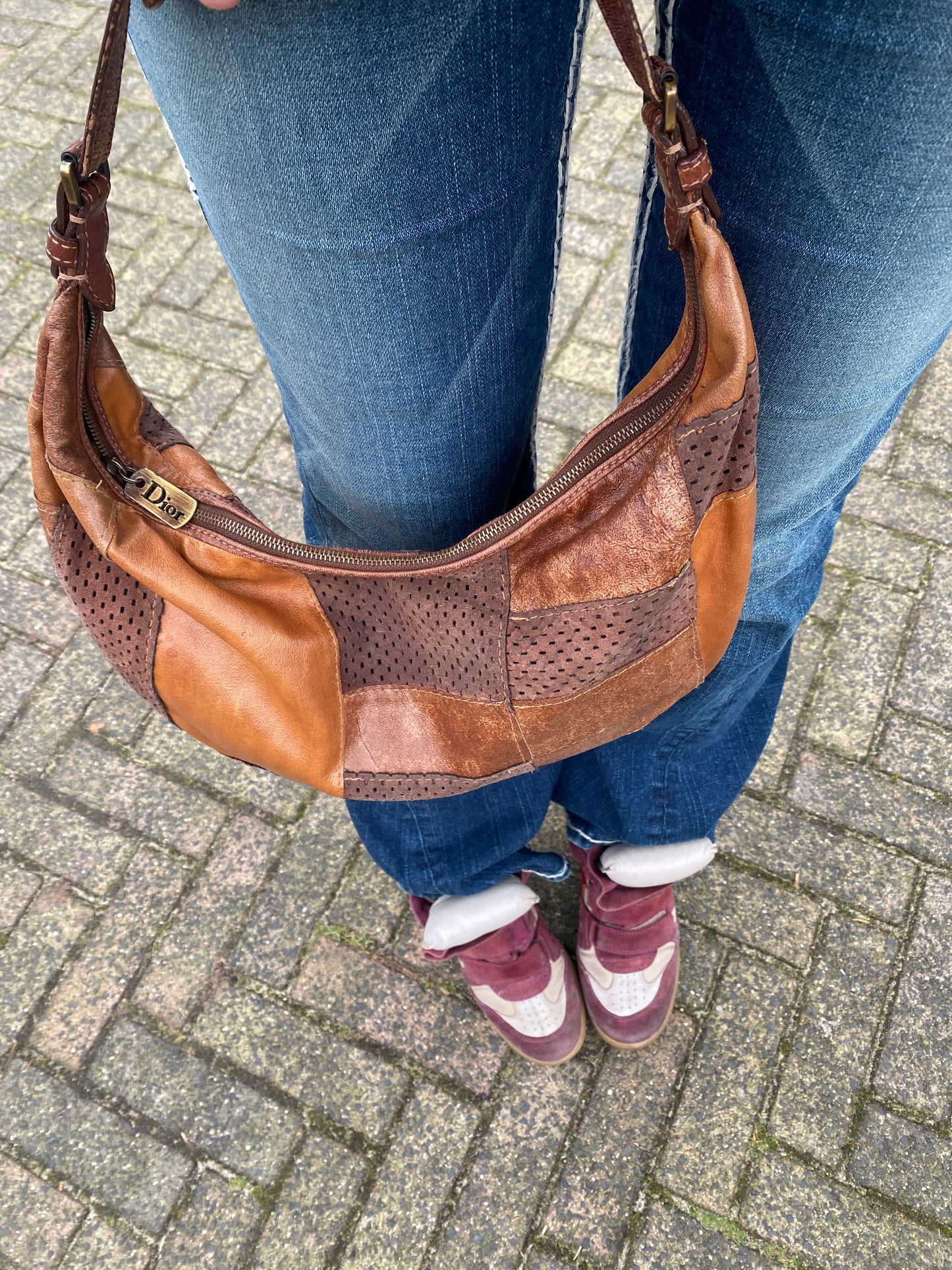 Dior Patchwork Shoulderbag Brown