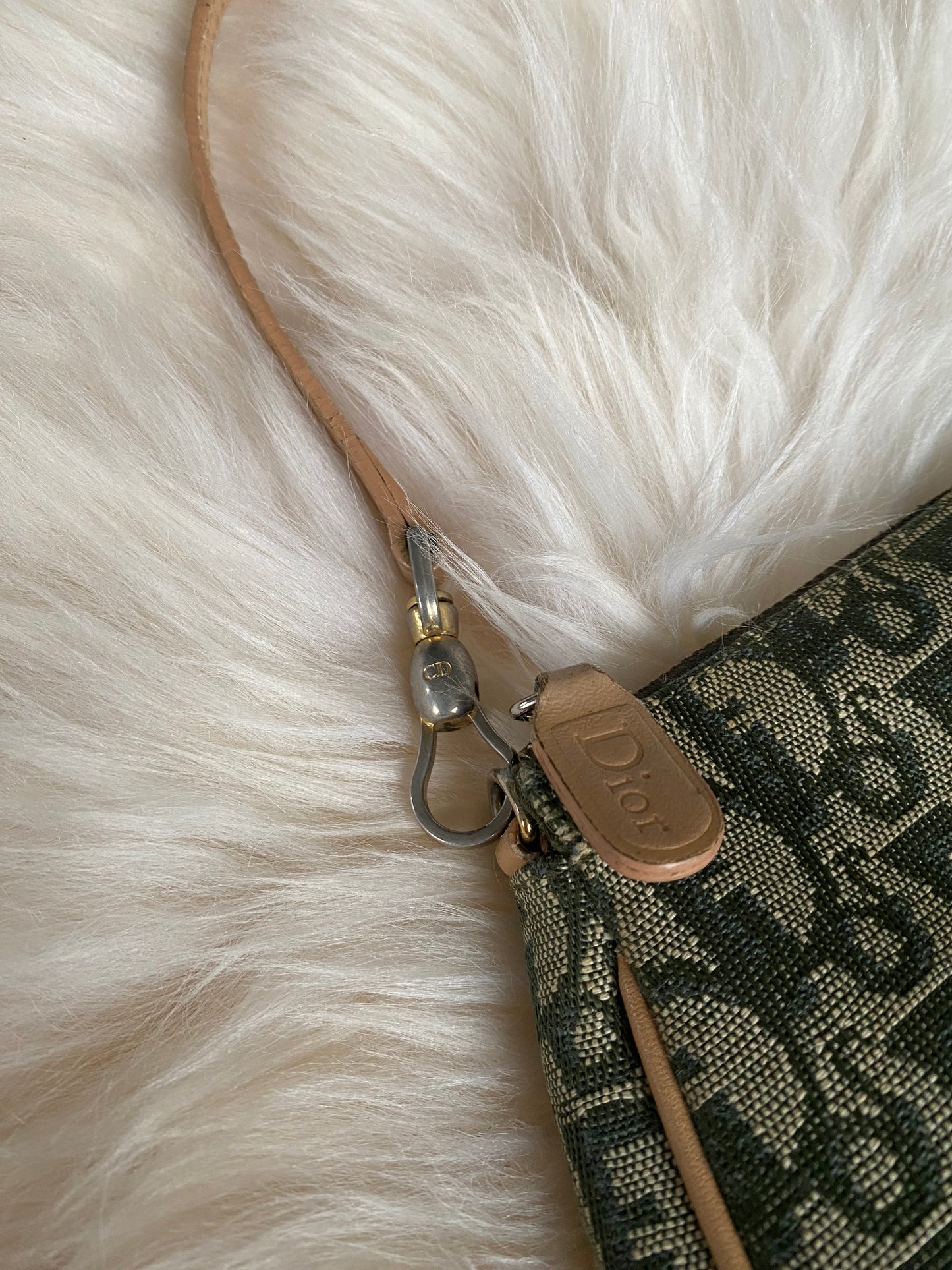 Dior Monogram Trotter Mini Saddle Bag/ Pochette Green