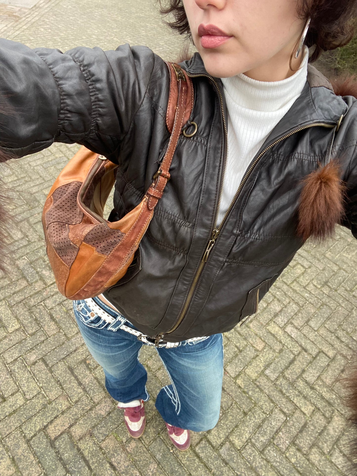 Dior Patchwork Shoulderbag Brown