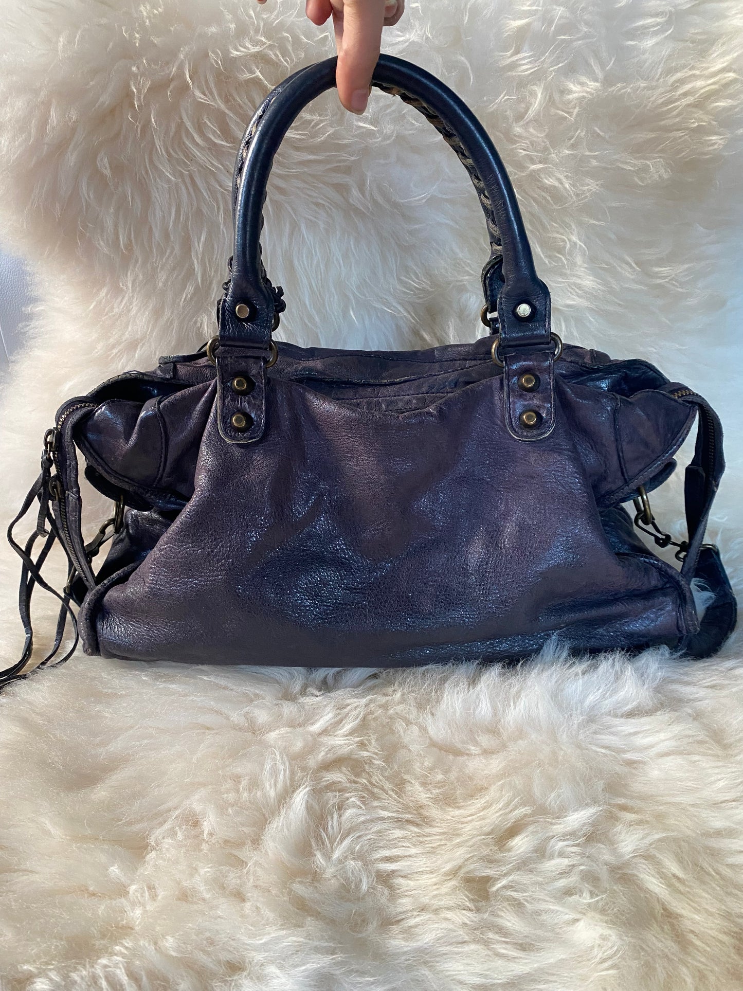 Balenciaga City Bag Dark Purple