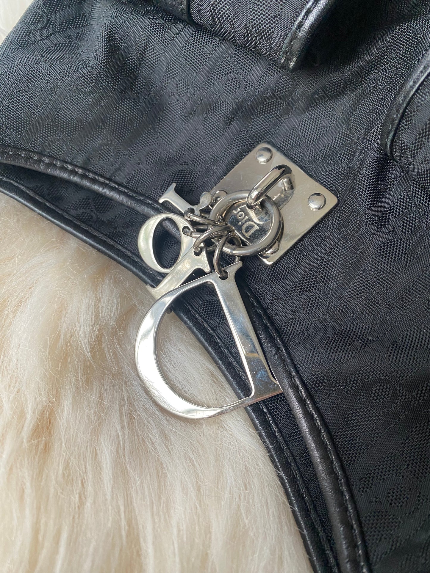 Dior Diorissimo Lovely Charm Shoulder Bag Black