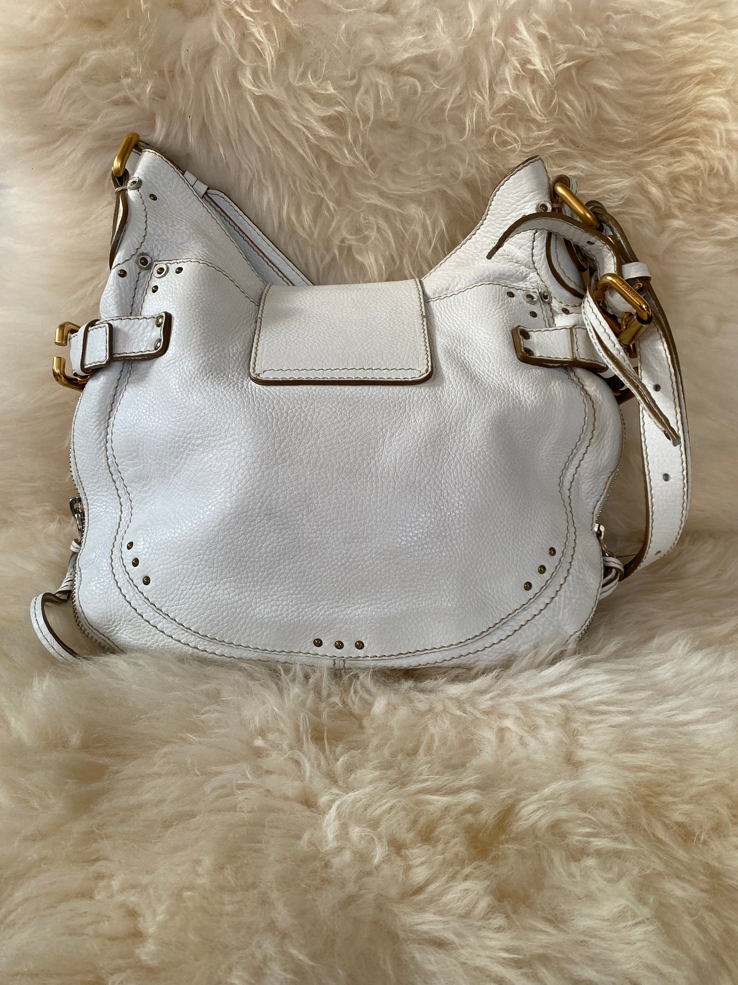 Chloe Paddington Shoulder (Crossbody) Bag White