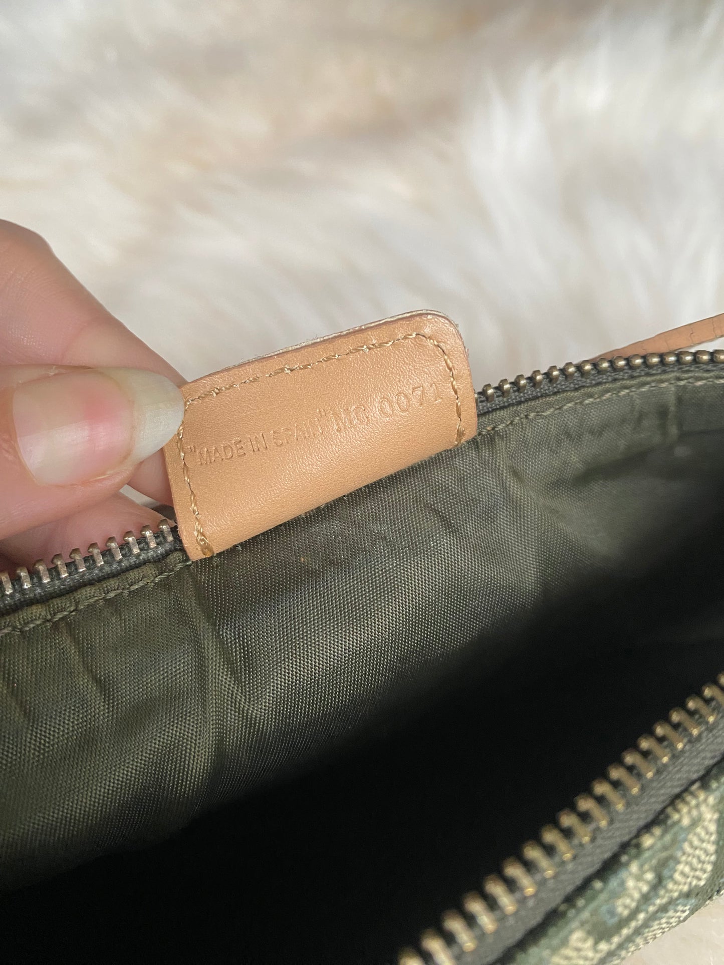 Dior Monogram Trotter Mini Saddle Bag/ Pochette Green