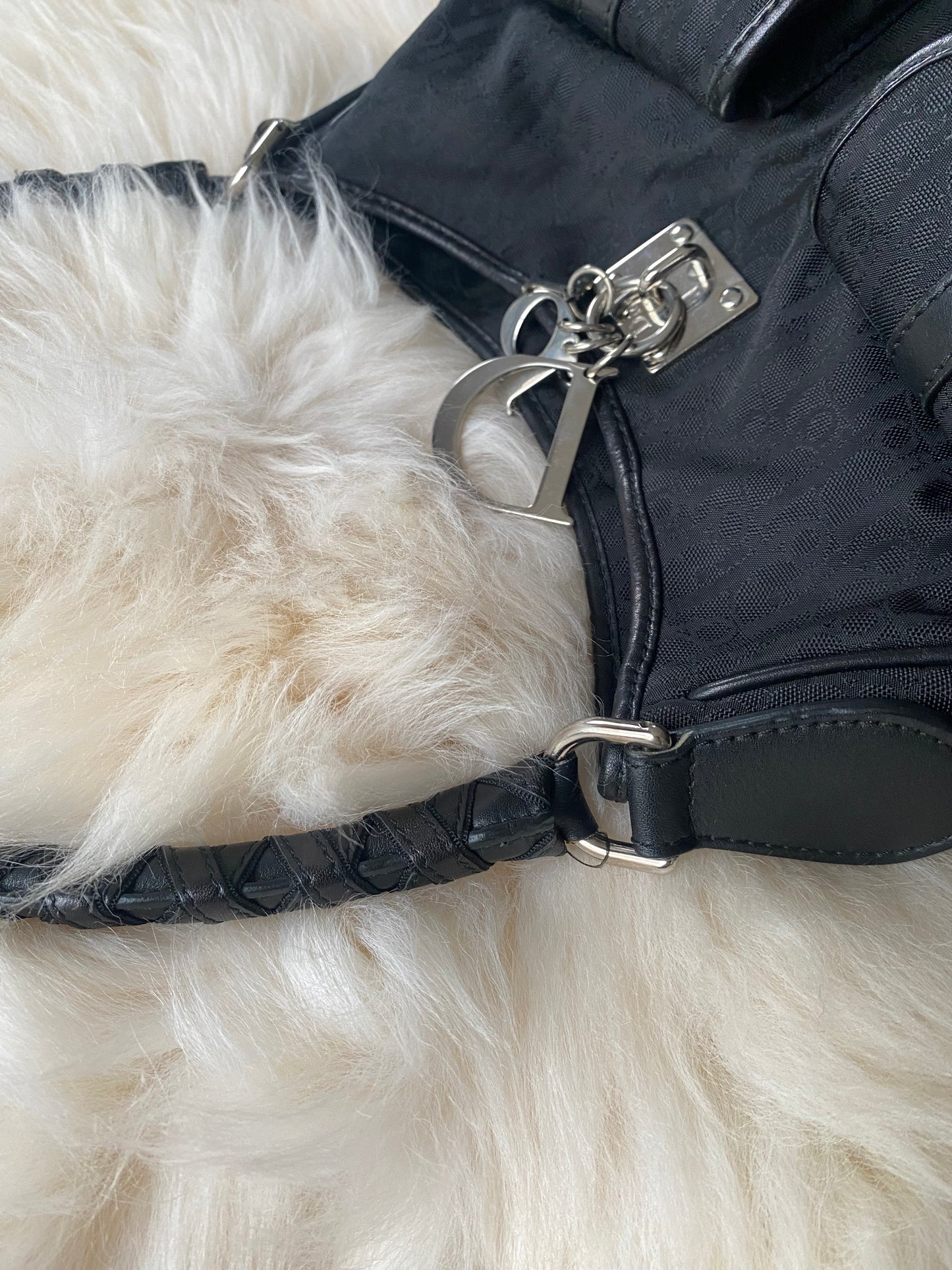 Dior Diorissimo Lovely Charm Shoulder Bag Black