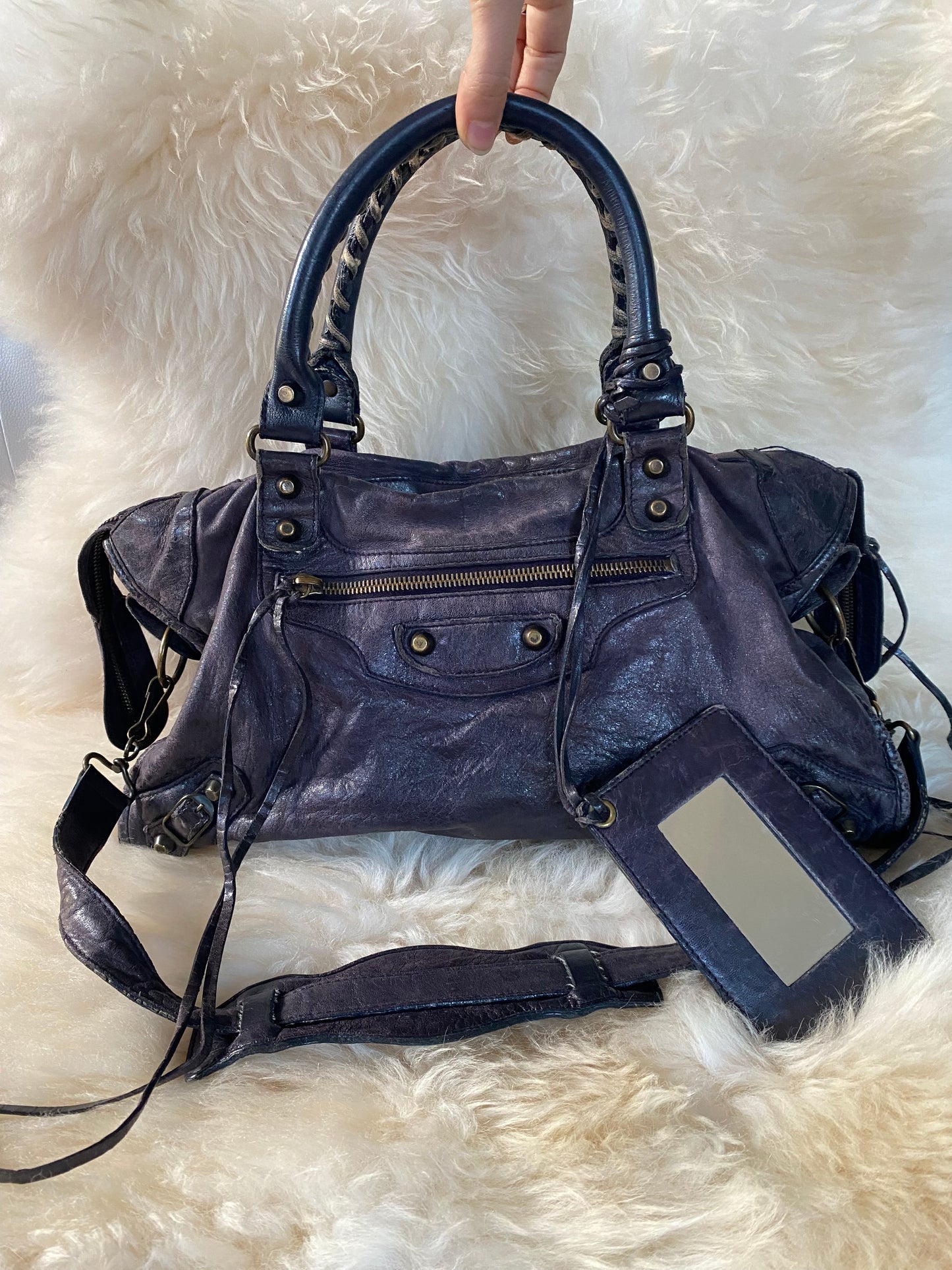 Balenciaga City Bag Dark Purple