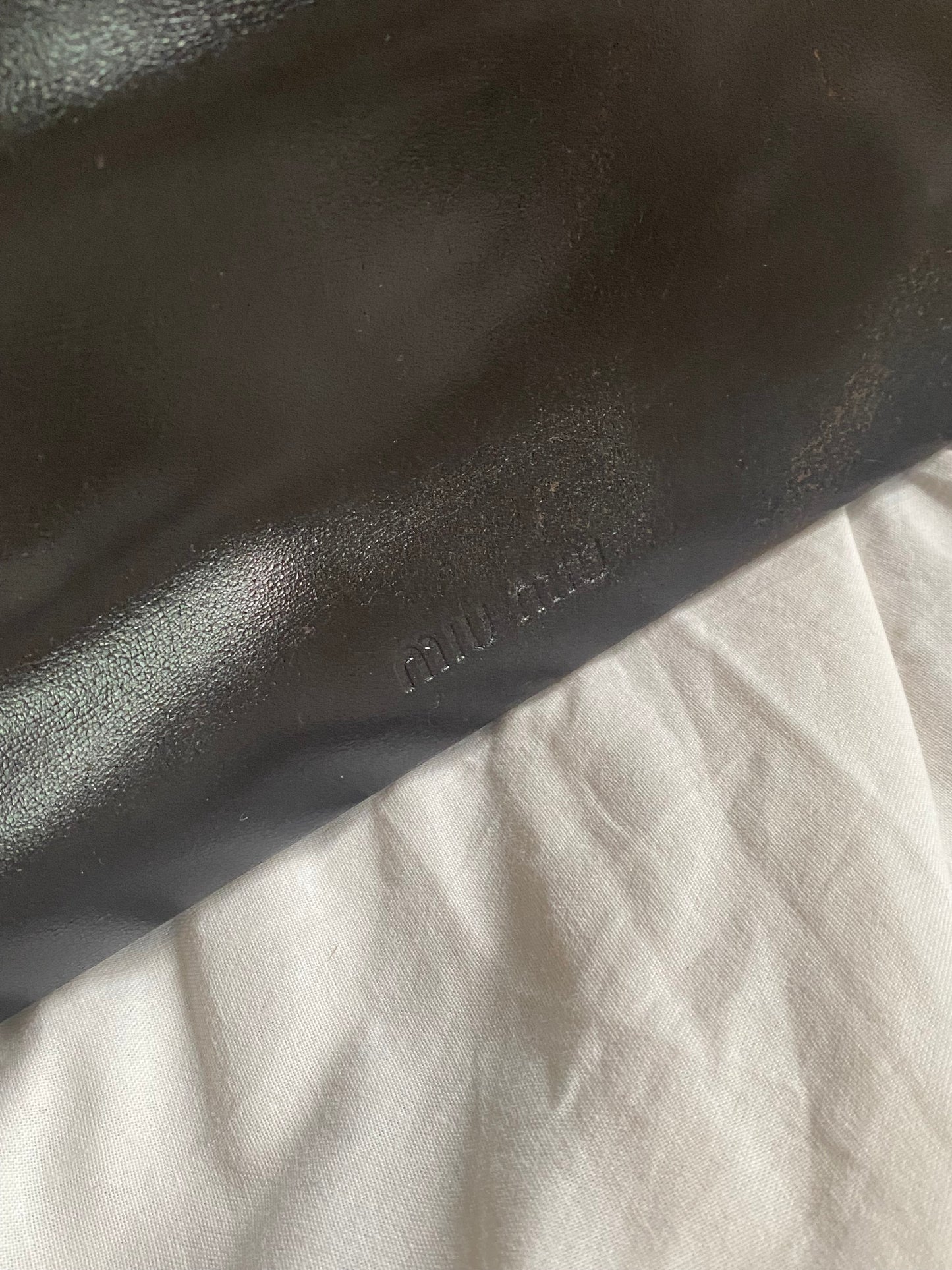 Miu Miu 90s Minimalistic Shoulder Bag Dark Brown