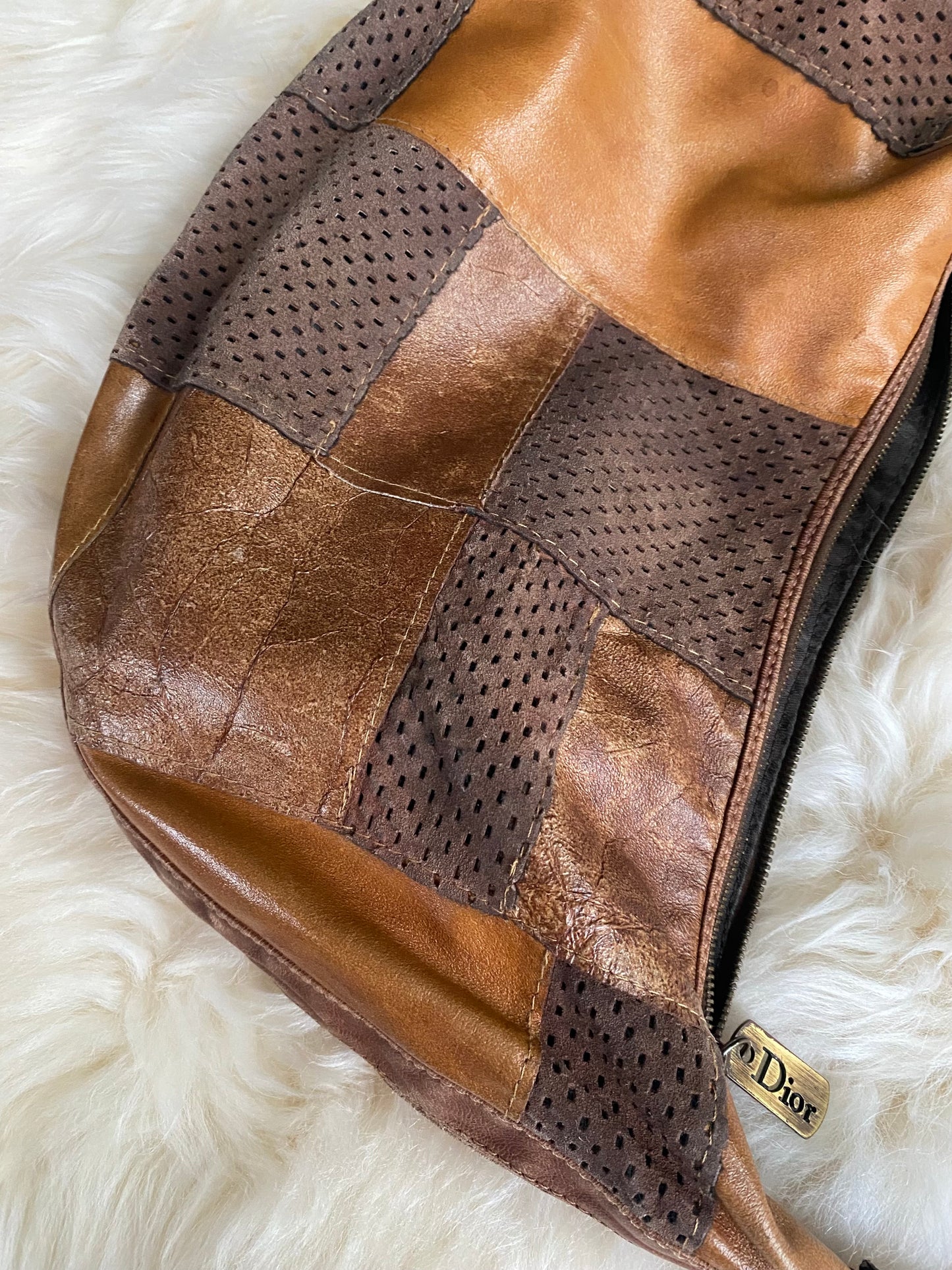 Dior Patchwork Shoulderbag Brown