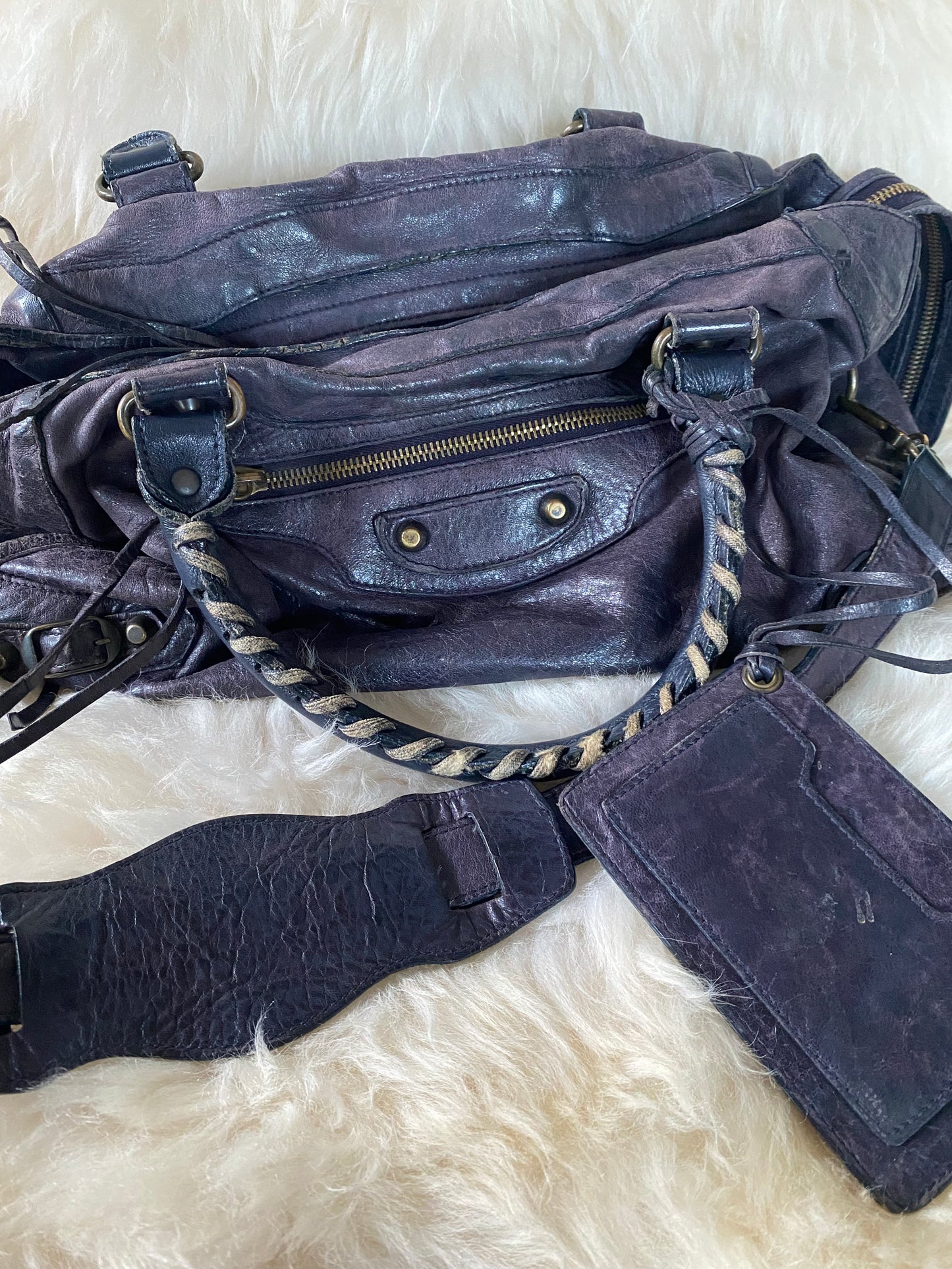 Balenciaga City Bag Dark Purple
