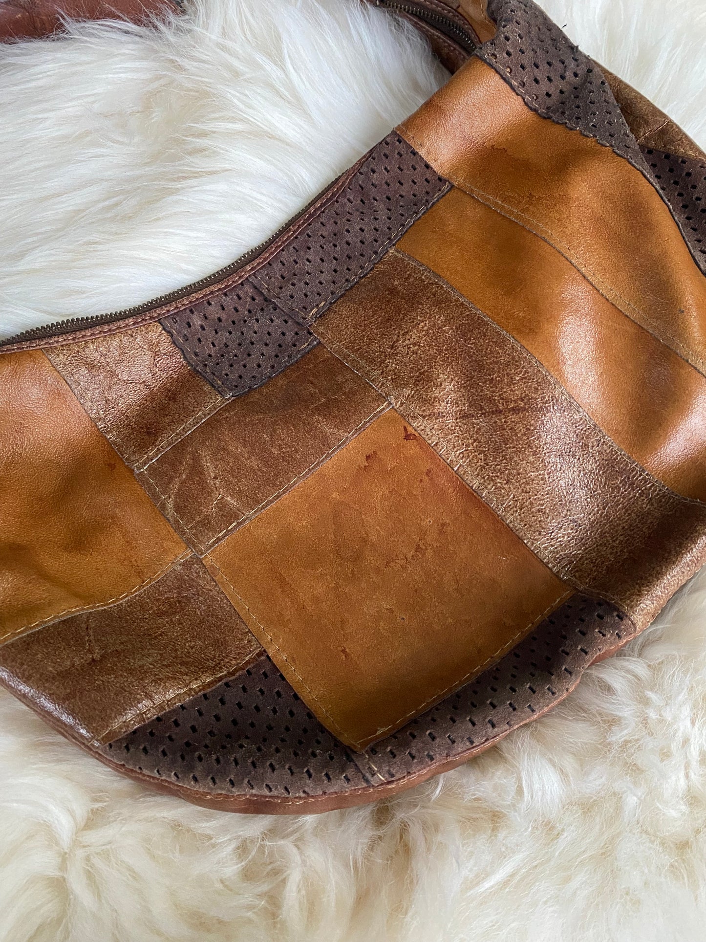 Dior Patchwork Shoulderbag Brown