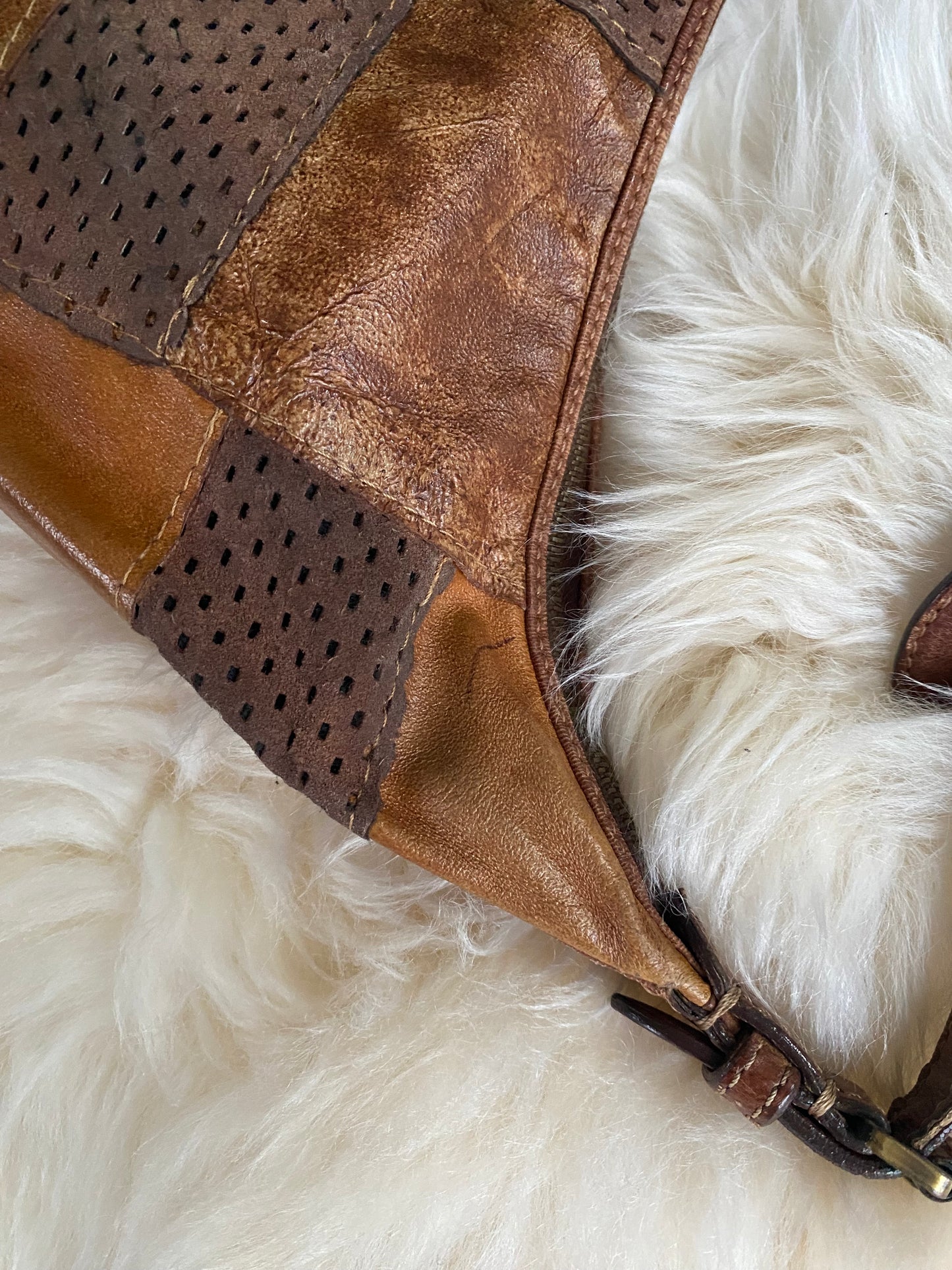 Dior Patchwork Shoulderbag Brown