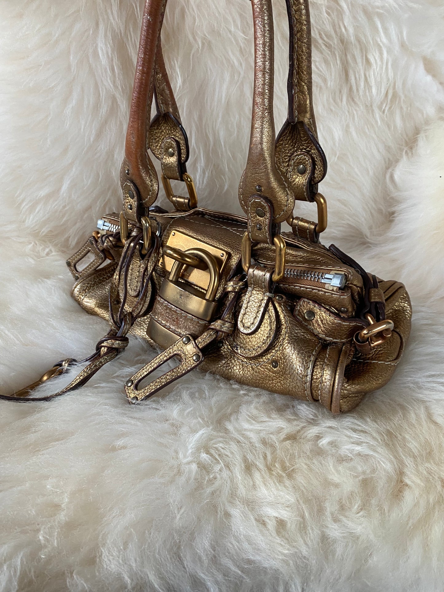 Chloe Paddington Mini Gold Metallic