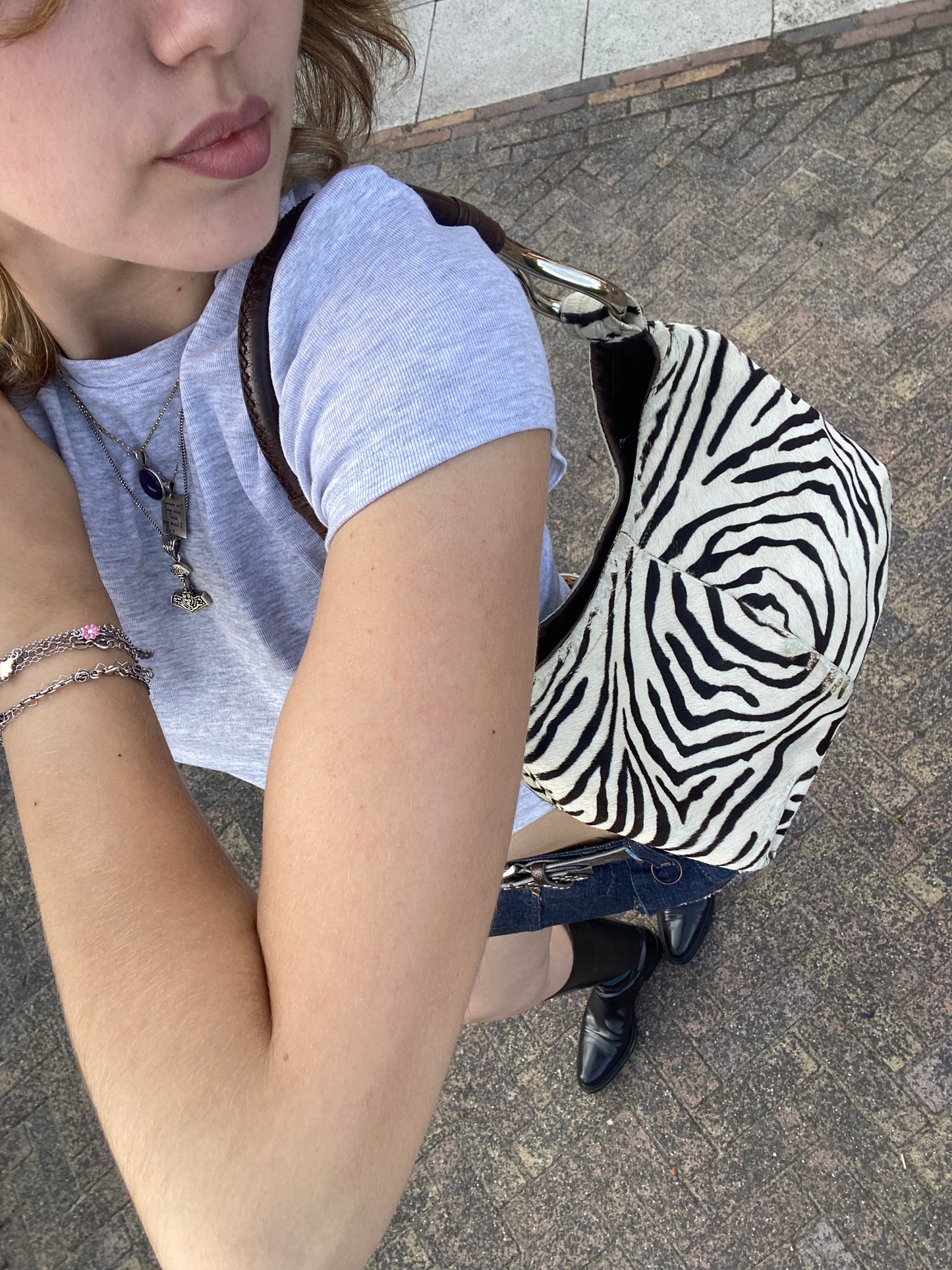 Prada Zebra Leather Bag
