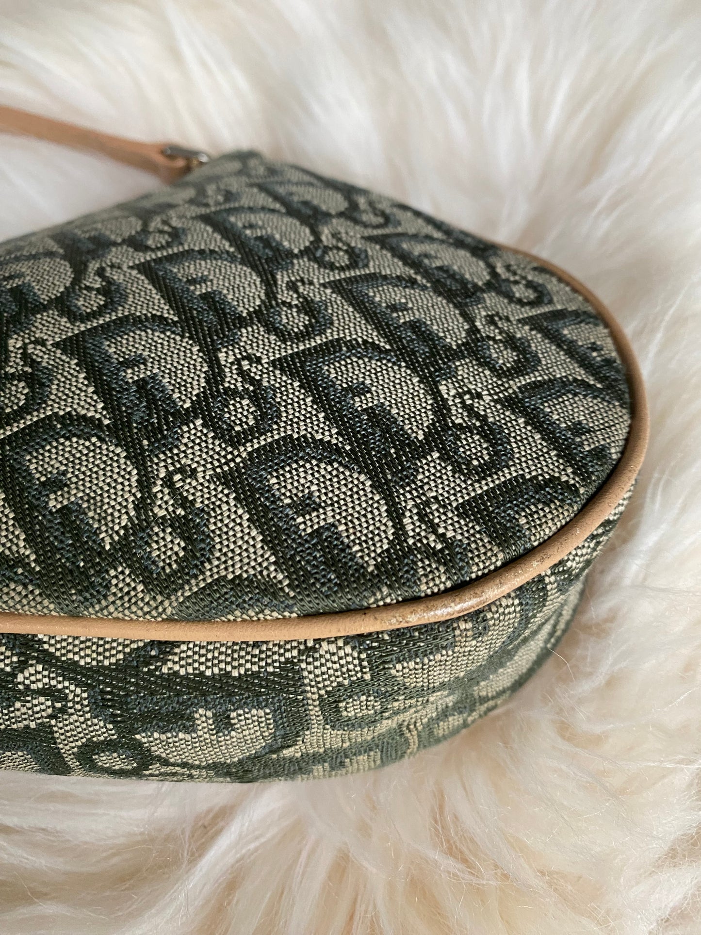 Dior Monogram Trotter Mini Saddle Bag/ Pochette Green