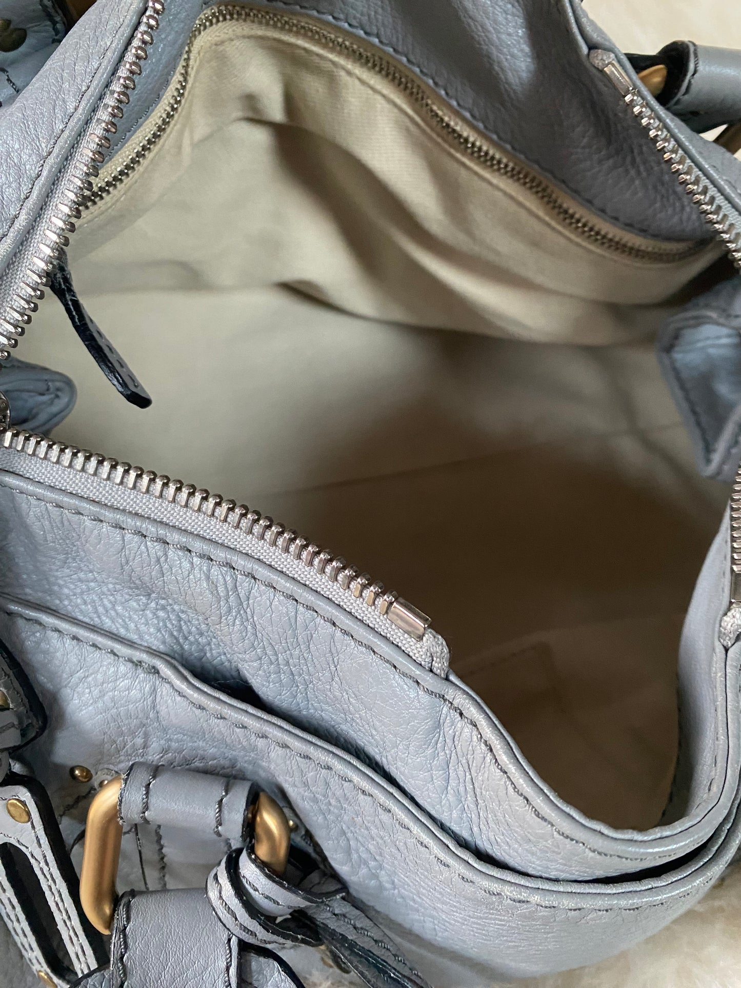 Chloé Paddington Shoulder Bag Blue (medium size)