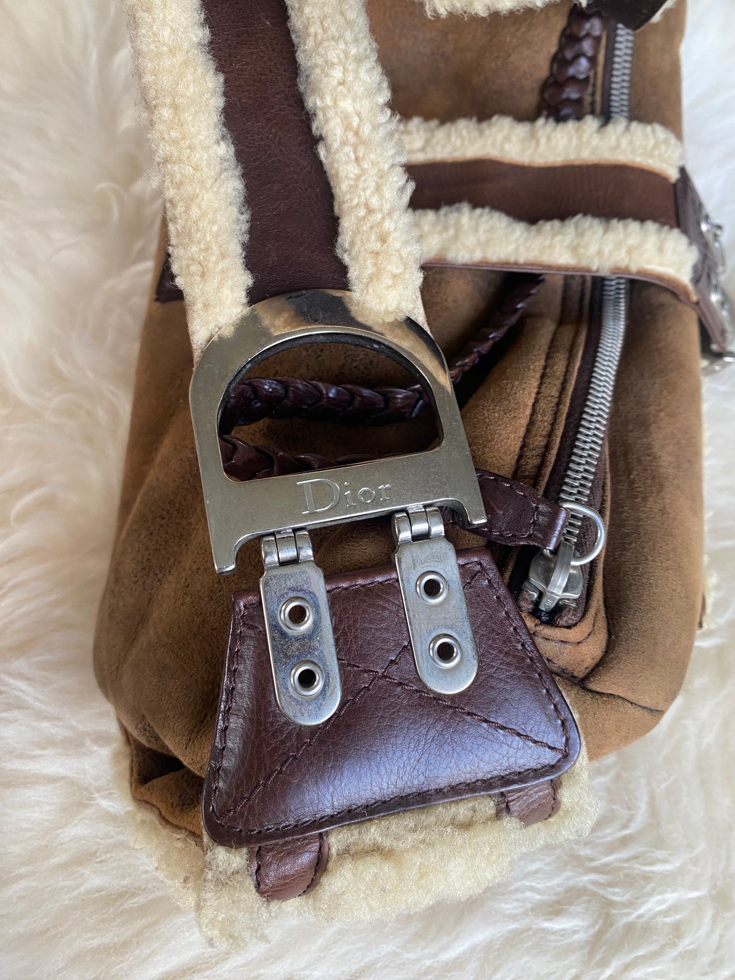 Dior Flight Shearling Bag
