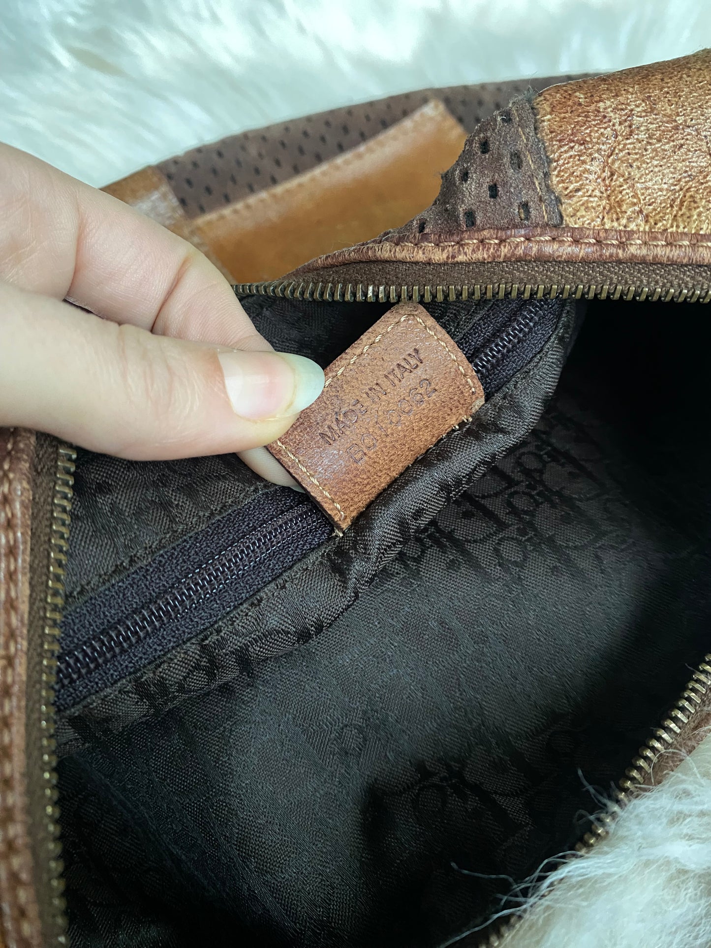 Dior Patchwork Shoulderbag Brown
