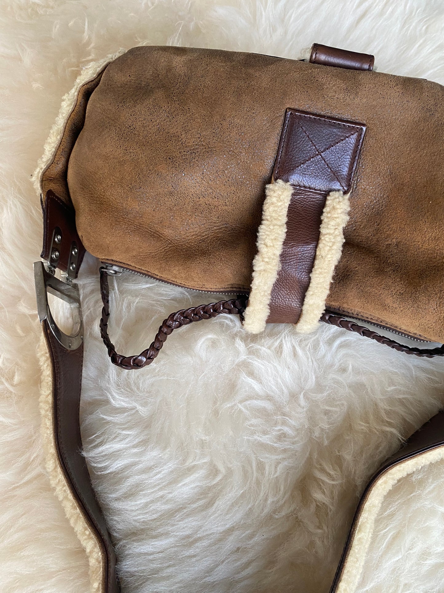 Dior Flight Shearling Bag