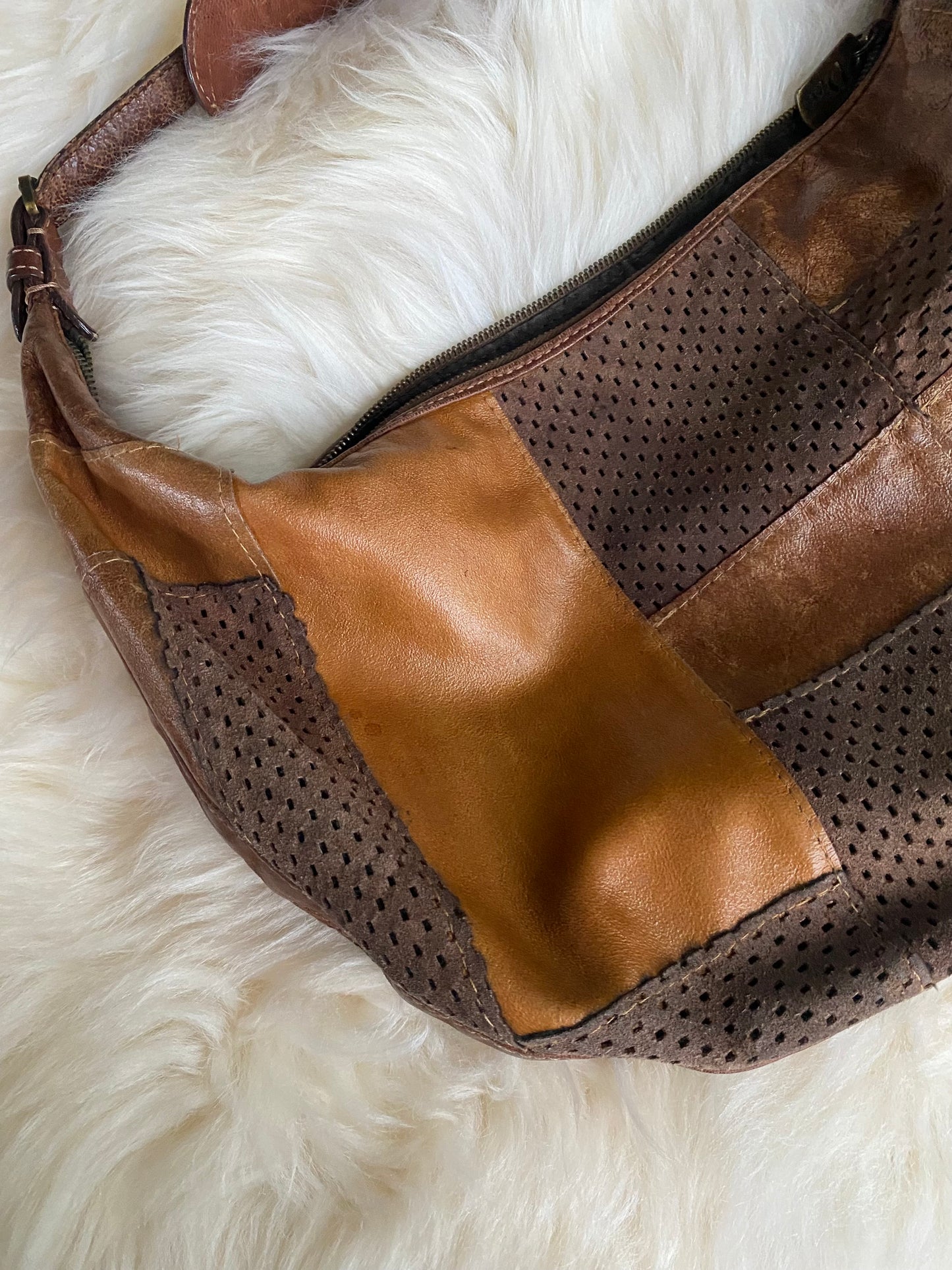Dior Patchwork Shoulderbag Brown