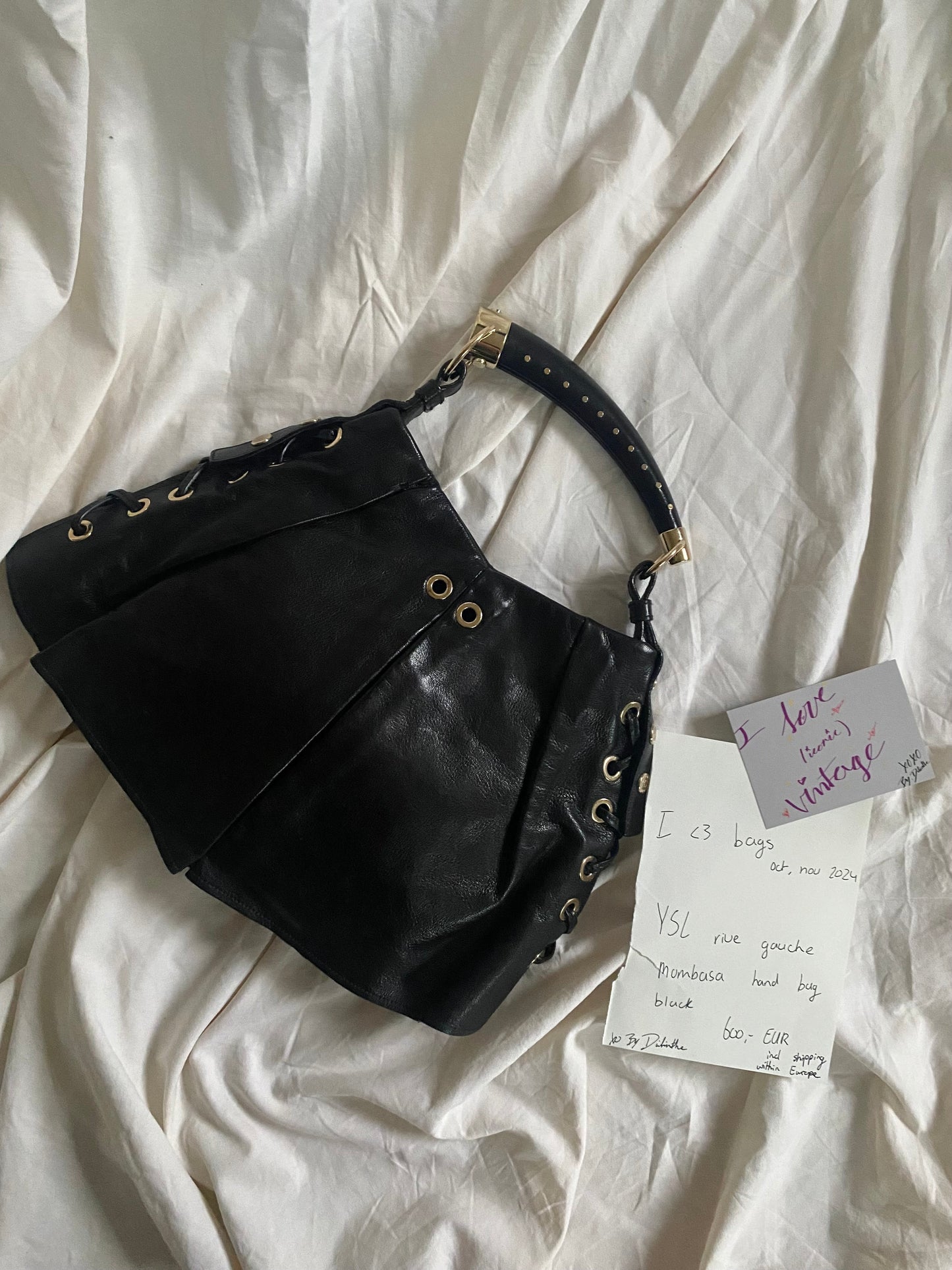 Yves Saint Laurent Rive Gauche Mombasa Bag Black