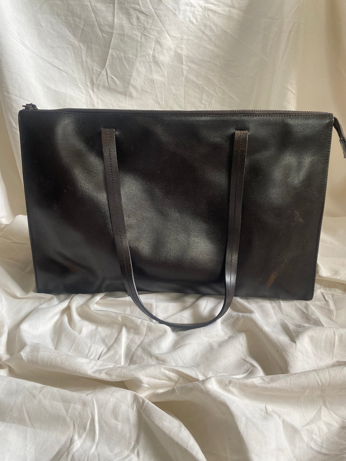 Miu Miu 90s Minimalistic Shoulder Bag Dark Brown