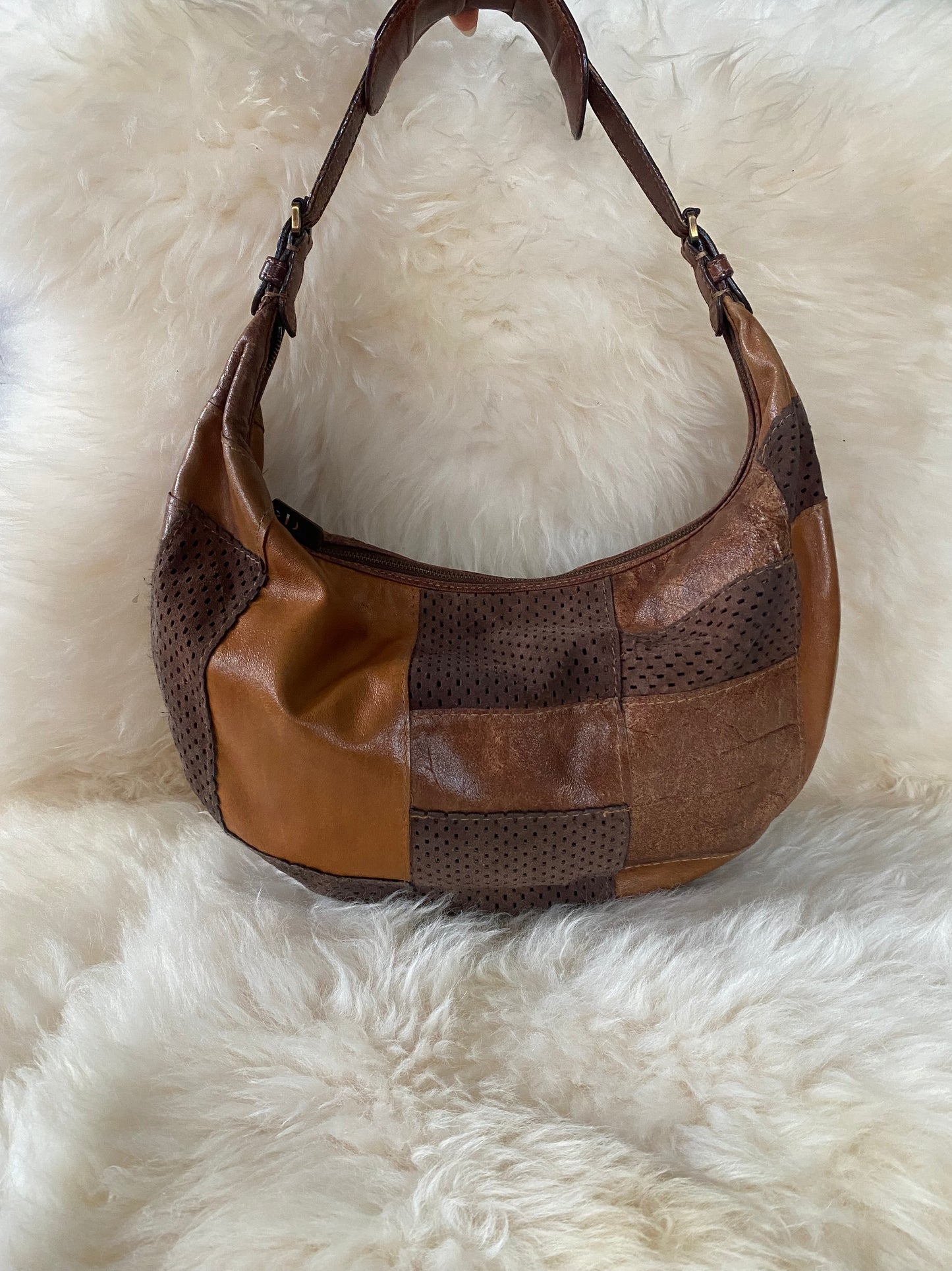 Dior Patchwork Shoulderbag Brown