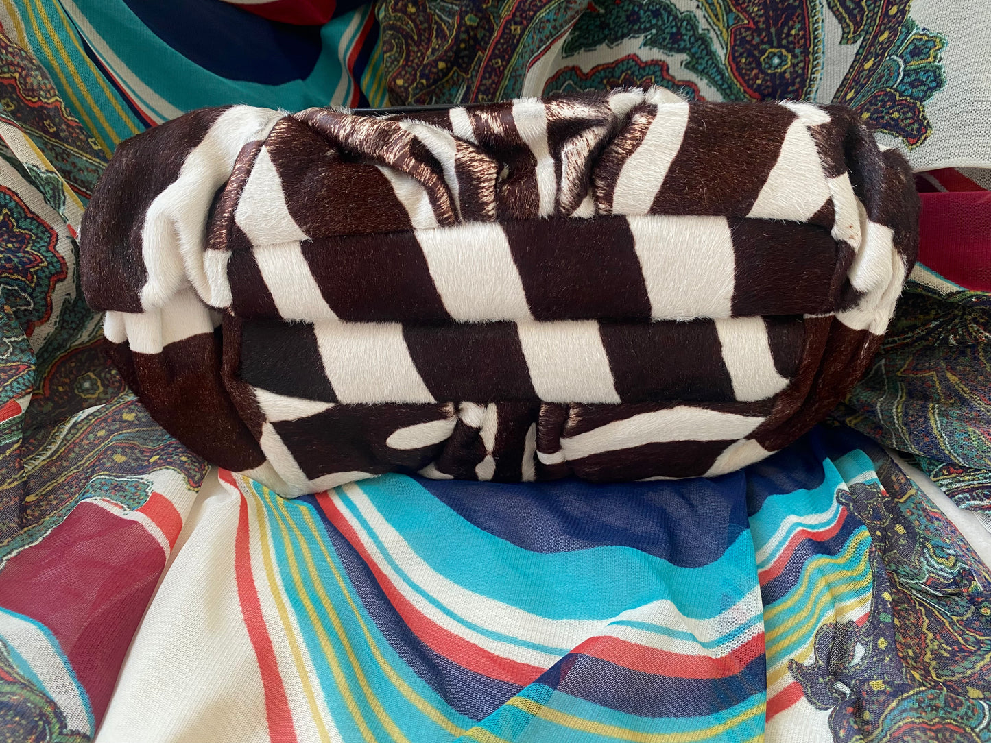 Christian Dior Pony Hair Zebra Jazz Club Satchel 2008