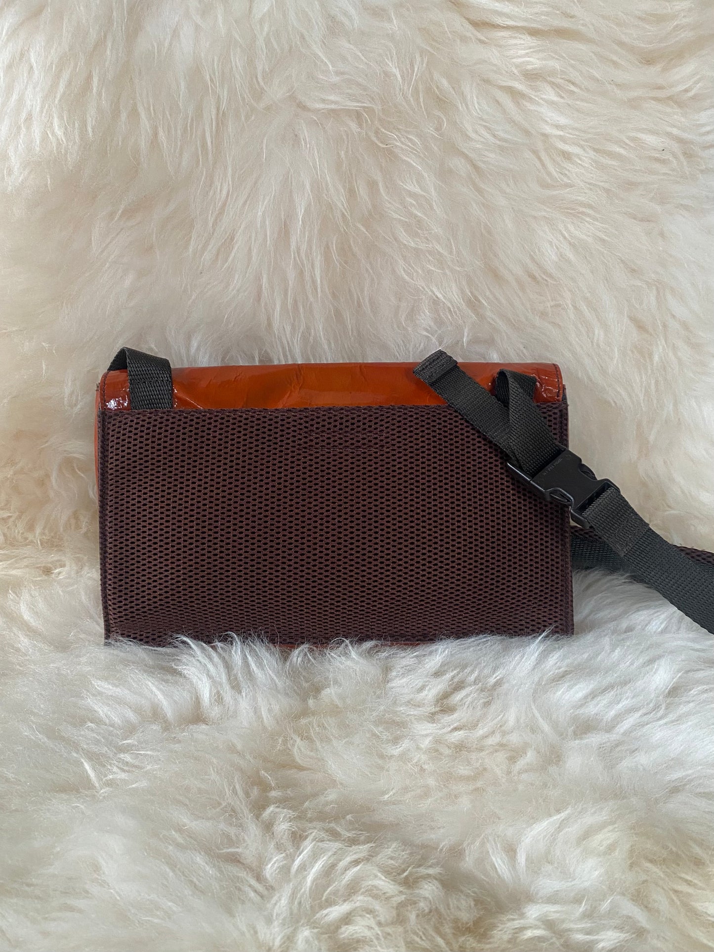 Miu Miu FW1999 Patent Leather & Mesh Shoulder Bag