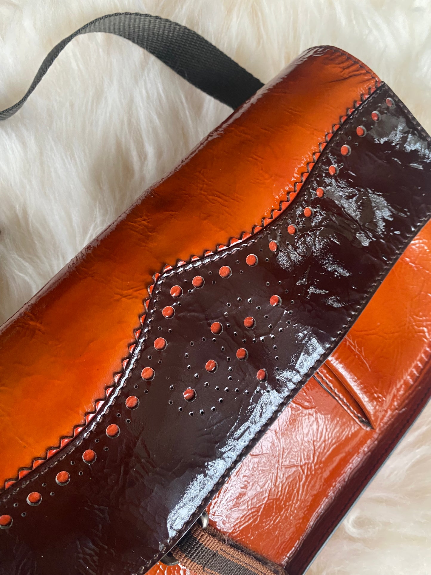 Miu Miu FW1999 Patent Leather & Mesh Shoulder Bag