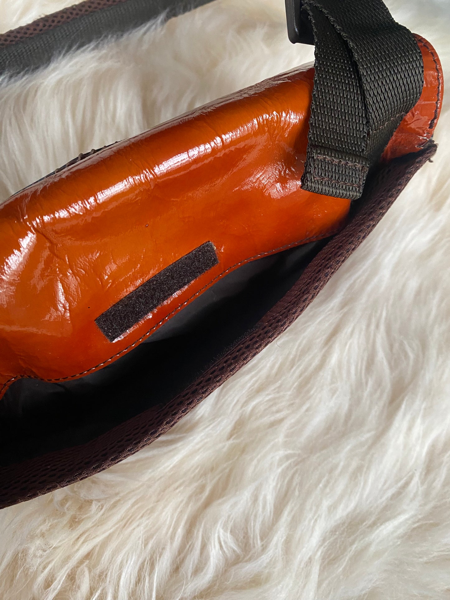 Miu Miu FW1999 Patent Leather & Mesh Shoulder Bag