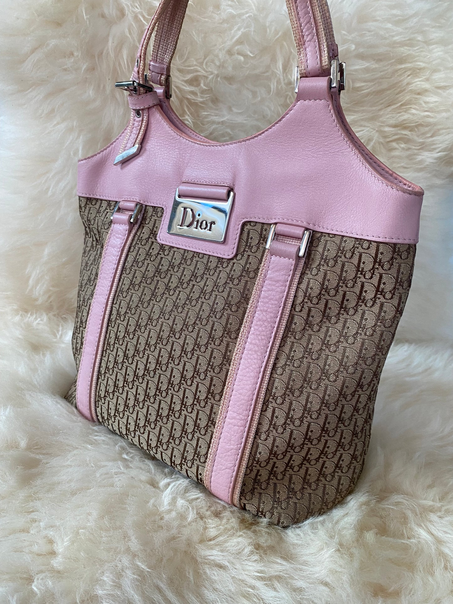 Dior Trotter Diorissimo Tote Bag Pink